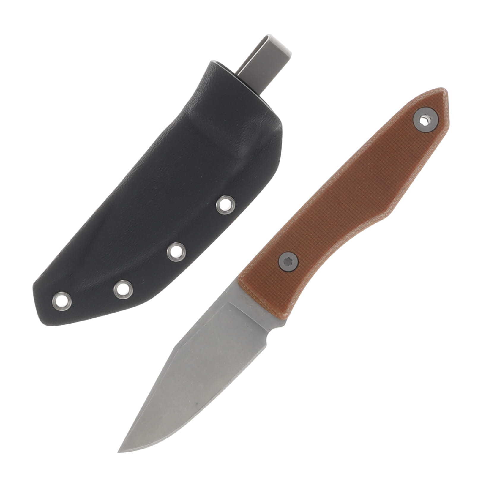 Big I Design USA Lookout Natural 2.2in. Plain Satin Drop Point BIGI24 View 1