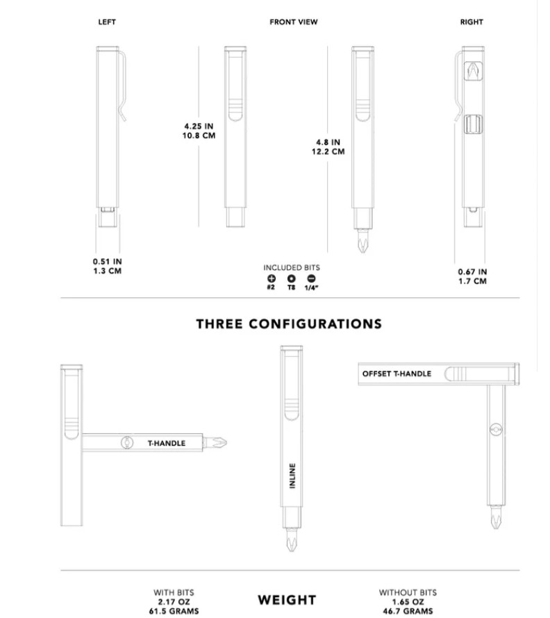 Big I Design Bit Bar Inline Stonewashed BIGI33 View 7