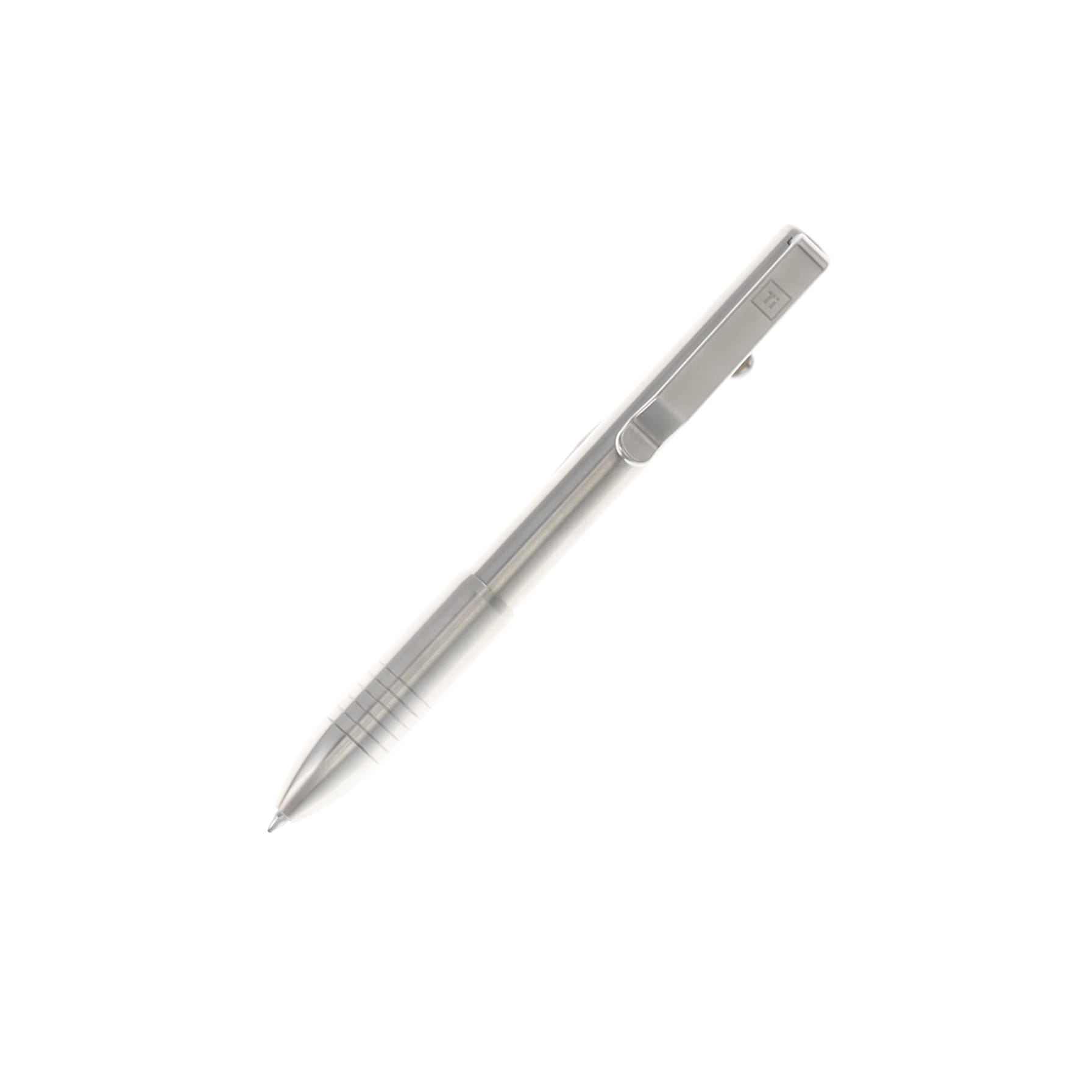 Big I Design Bolt Action Pen Titanium Raw BIGI36 View 1