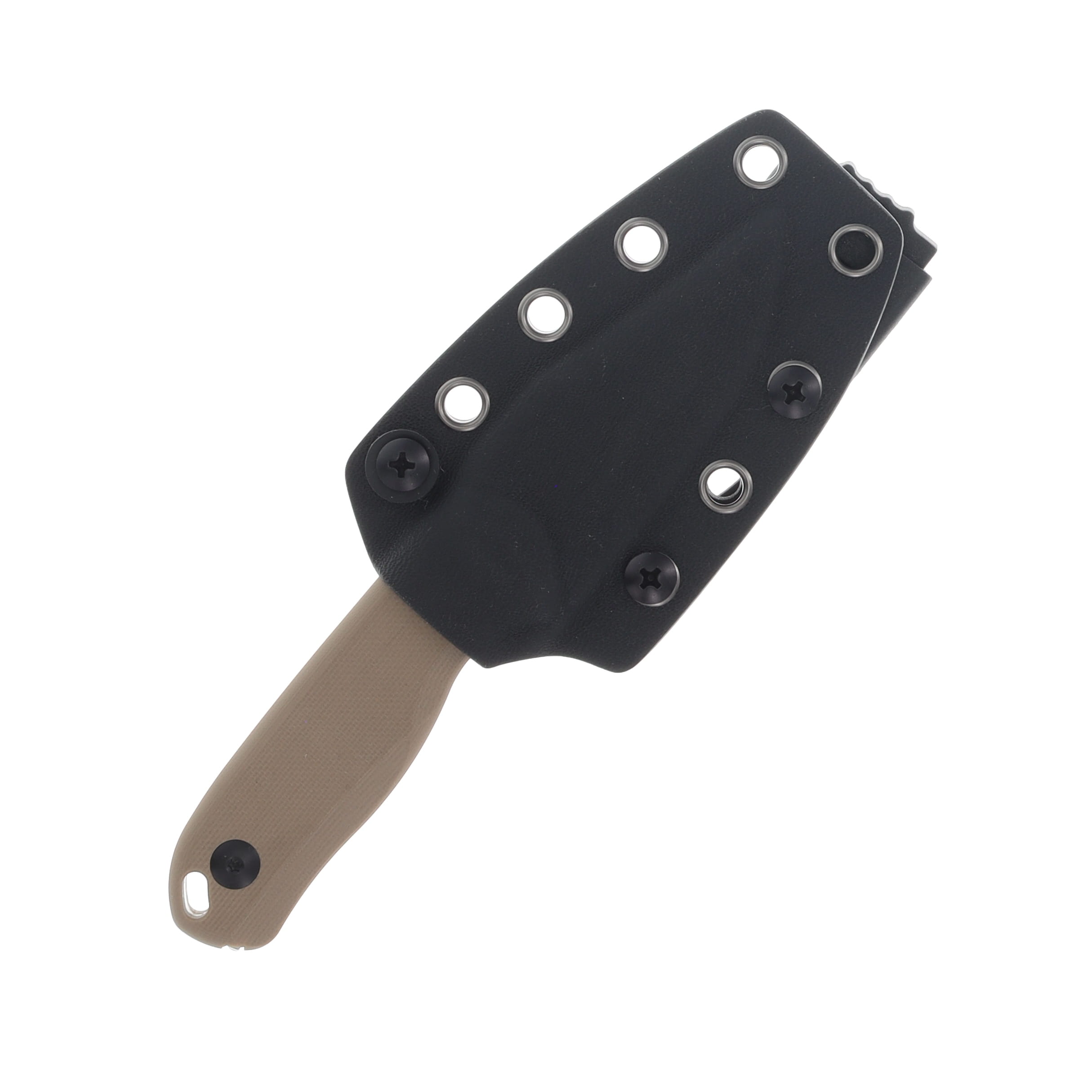 Kizer Drop Bear Fixed Blade Knife Tan 2.6in Plain Satin Clip Point 1092A2 View 4