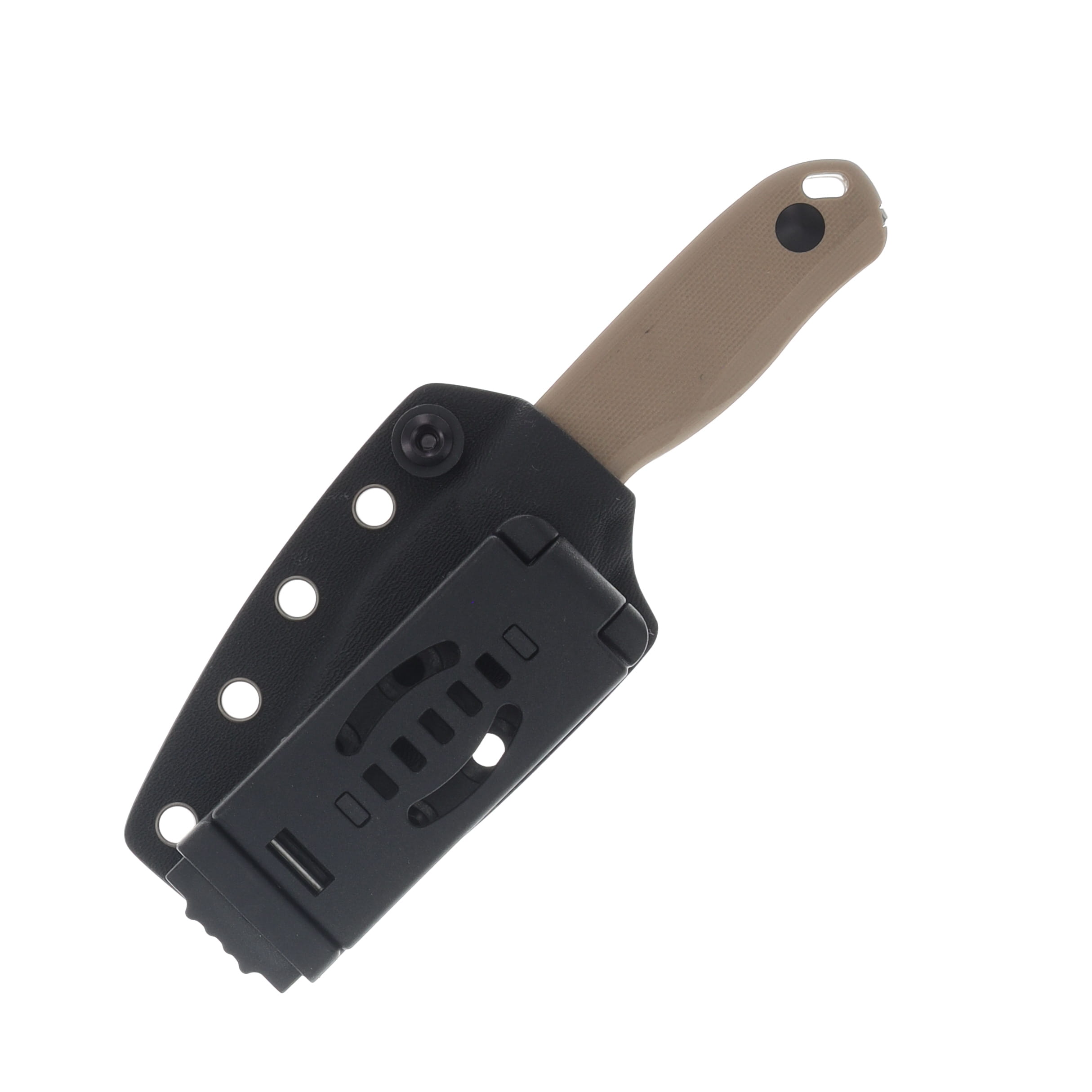 Kizer Drop Bear Fixed Blade Knife Tan 2.6in Plain Satin Clip Point 1092A2 View 5