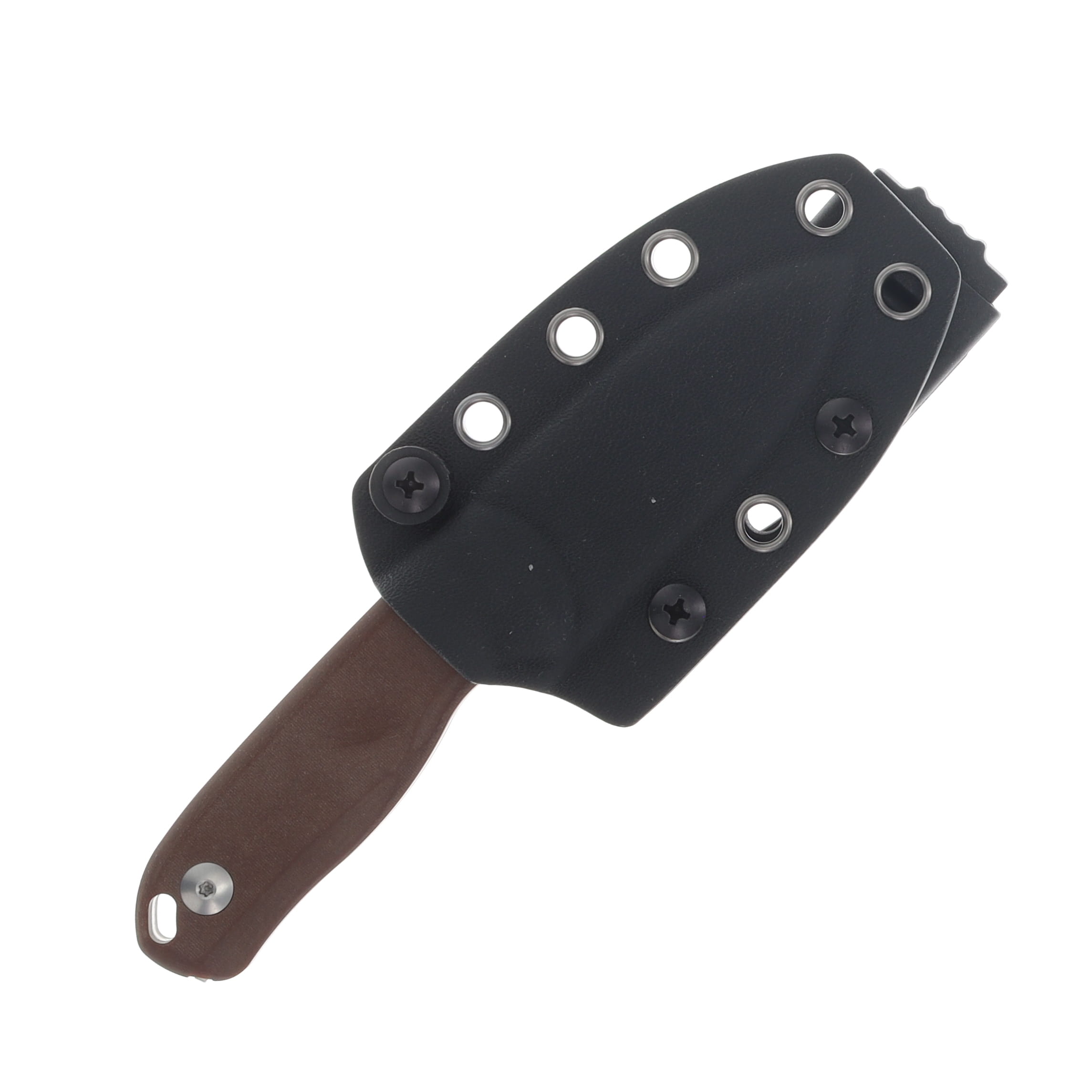 Kizer Drop Bear Fixed Blade Knife Brown 2.6in Plain Satin Drop Point 1094A2 View 5