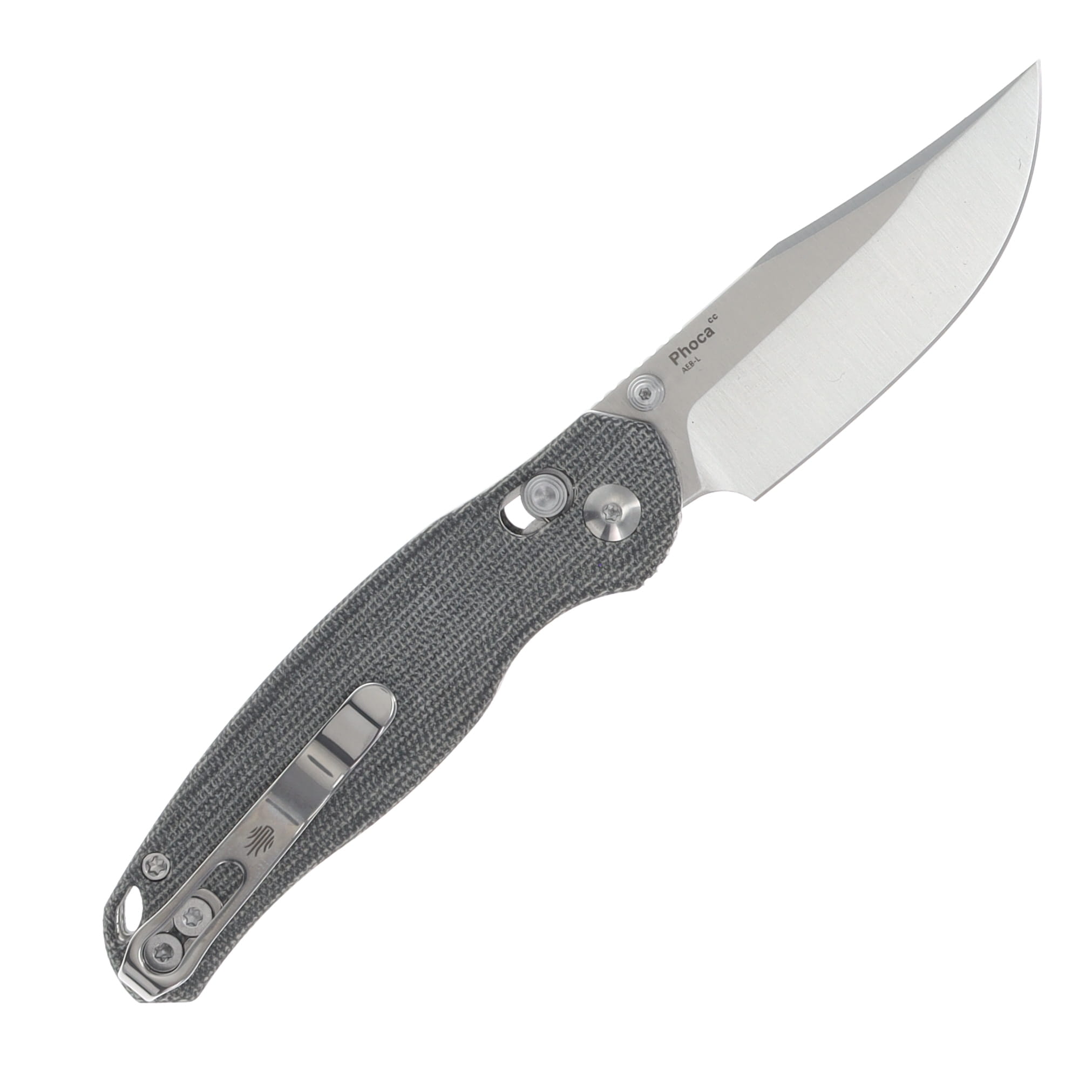 Kizer Phoca CC Folding Knife 2.9in Plain Satin Clip Point V3780A3 View 2