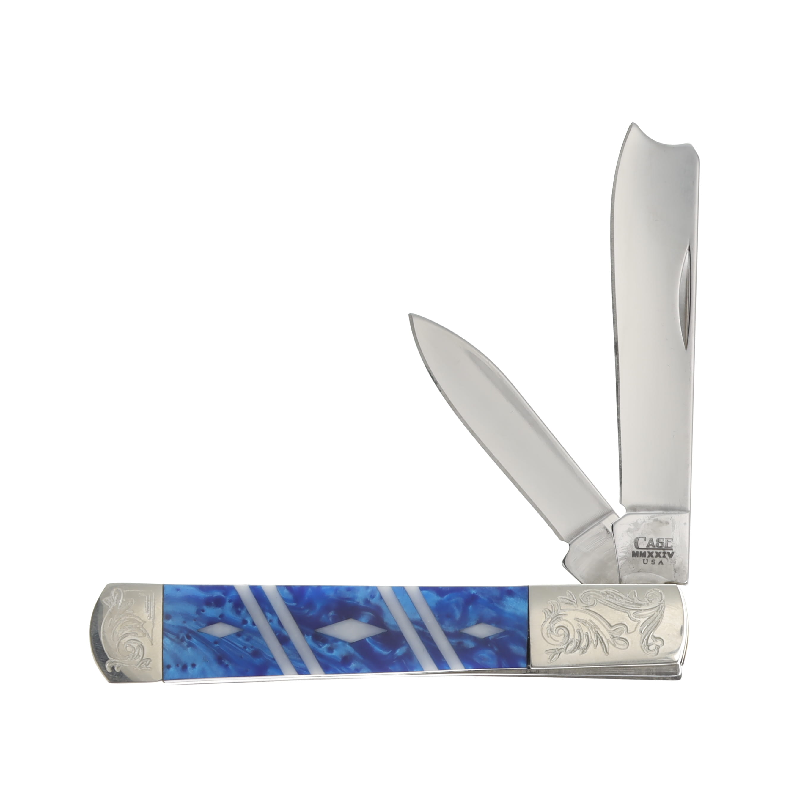 Case XX Diamond Series 05 Razor Pattern Blue/White Pearl Corelon CA92005BLWPDE View 1