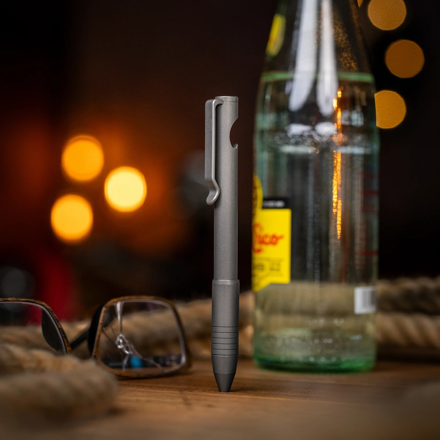 Big I Design Notorious EDC Jot N Pop TI Pocket Pro Pen- Stonewashed Titanium BIGI47 View 7