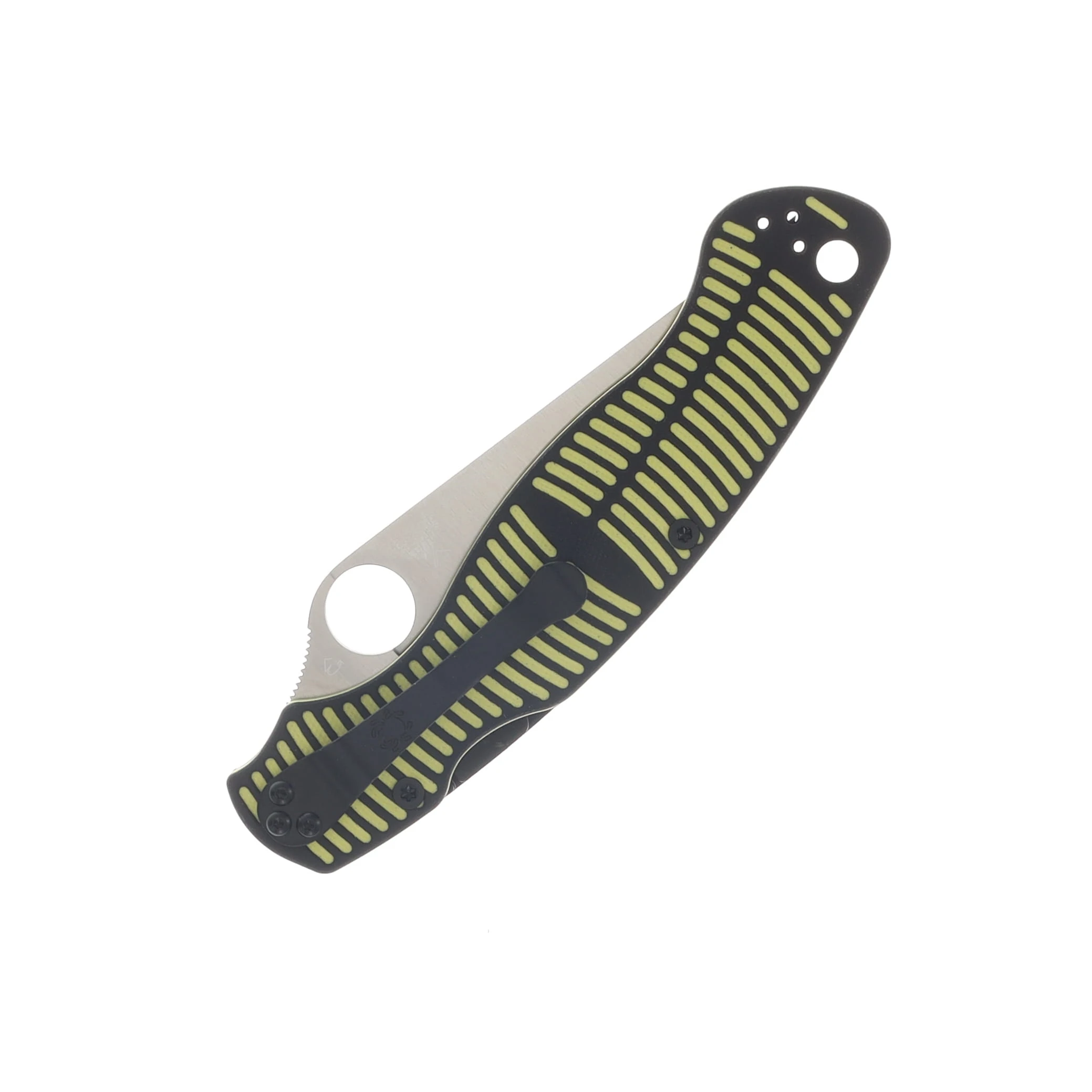 Spyderco Military 2 Salt Yellow - Black 4in Plain Satin Clip Point SPC36GBKYLMCP2 View 5