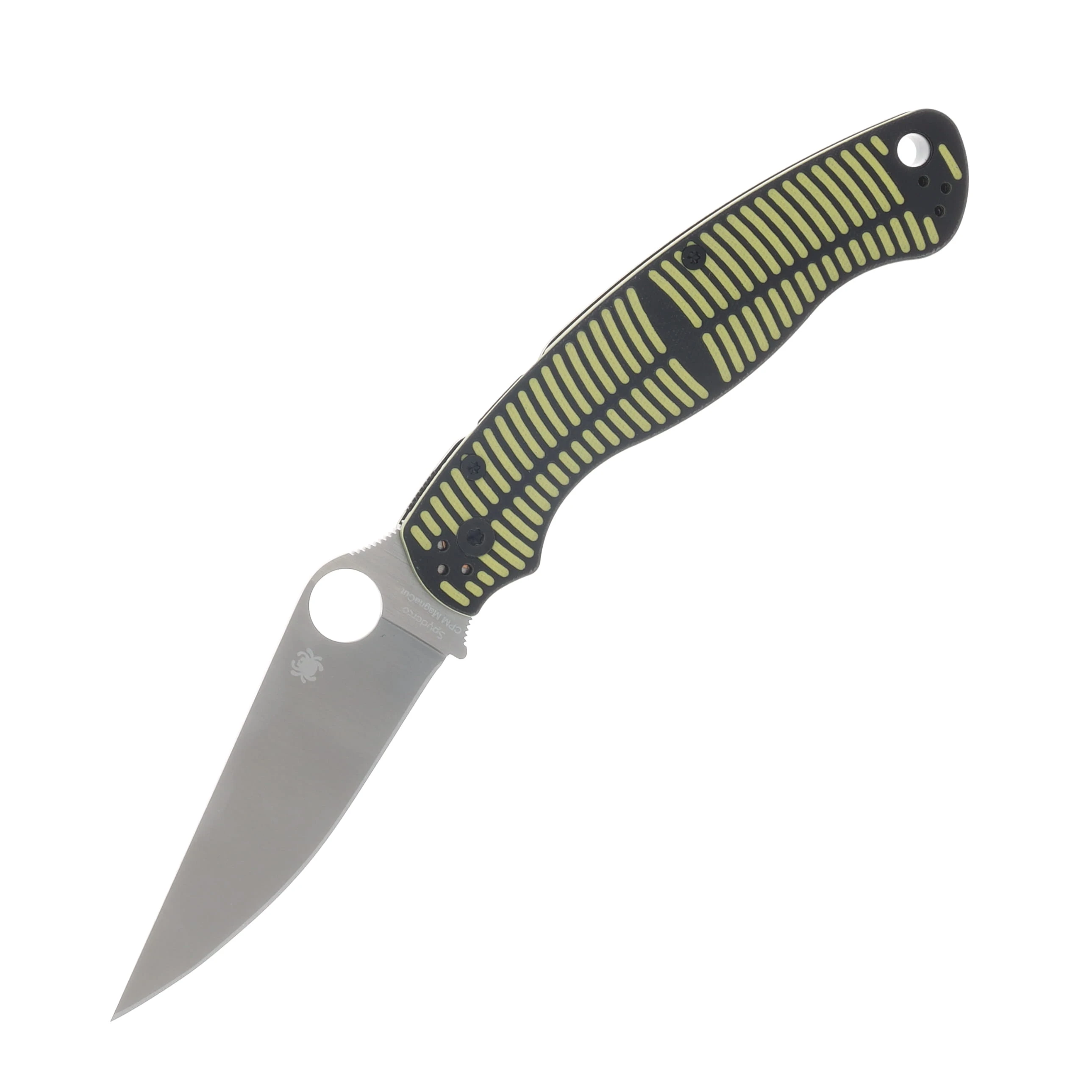 Spyderco Military 2 Salt Yellow - Black 4in Plain Satin Clip Point SPC36GBKYLMCP2 View 1