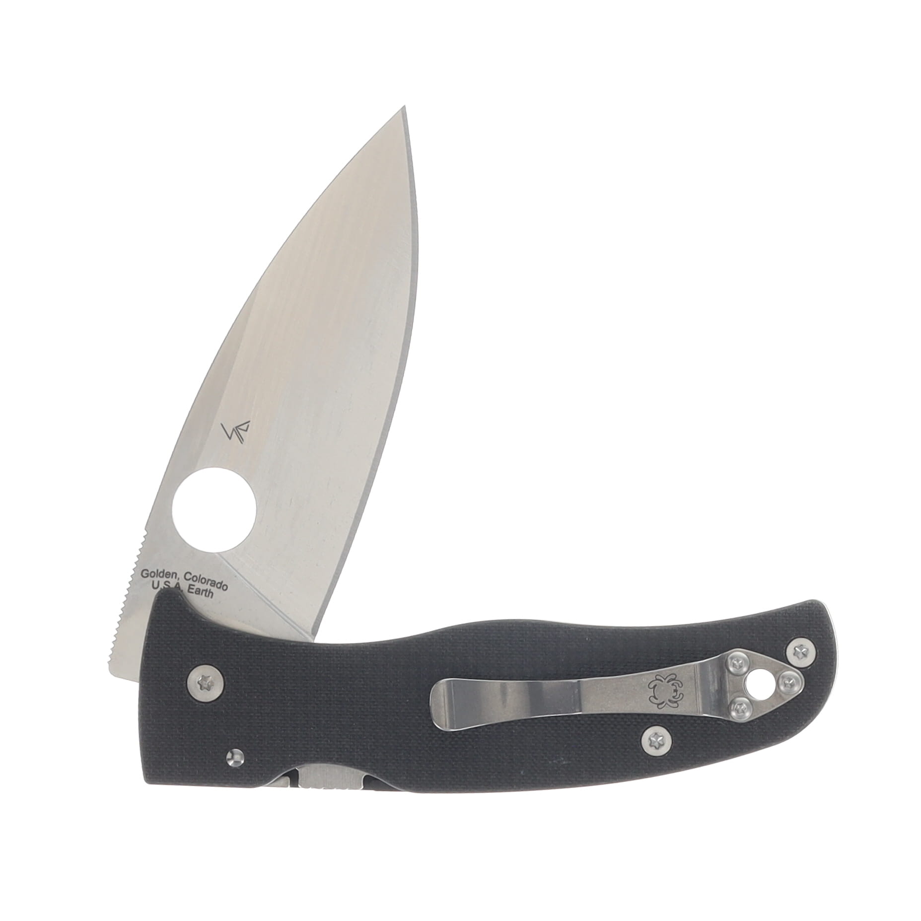 Spyderco Bodacious SPRINT RUN Folding Knife 3.63in Plain Satin Leaf SPC263CFP90V View 4