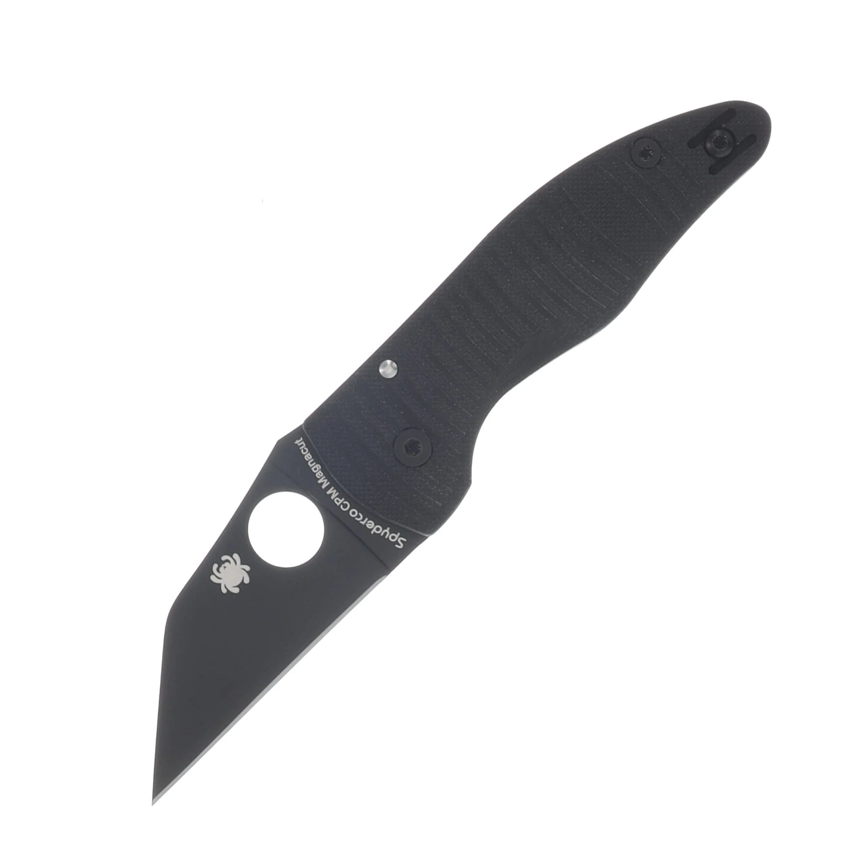 Spyderco MicroJimbo Salt Folding Knife 2.45in Plain Black Wharncliffe SPC264GMCBKP View 2