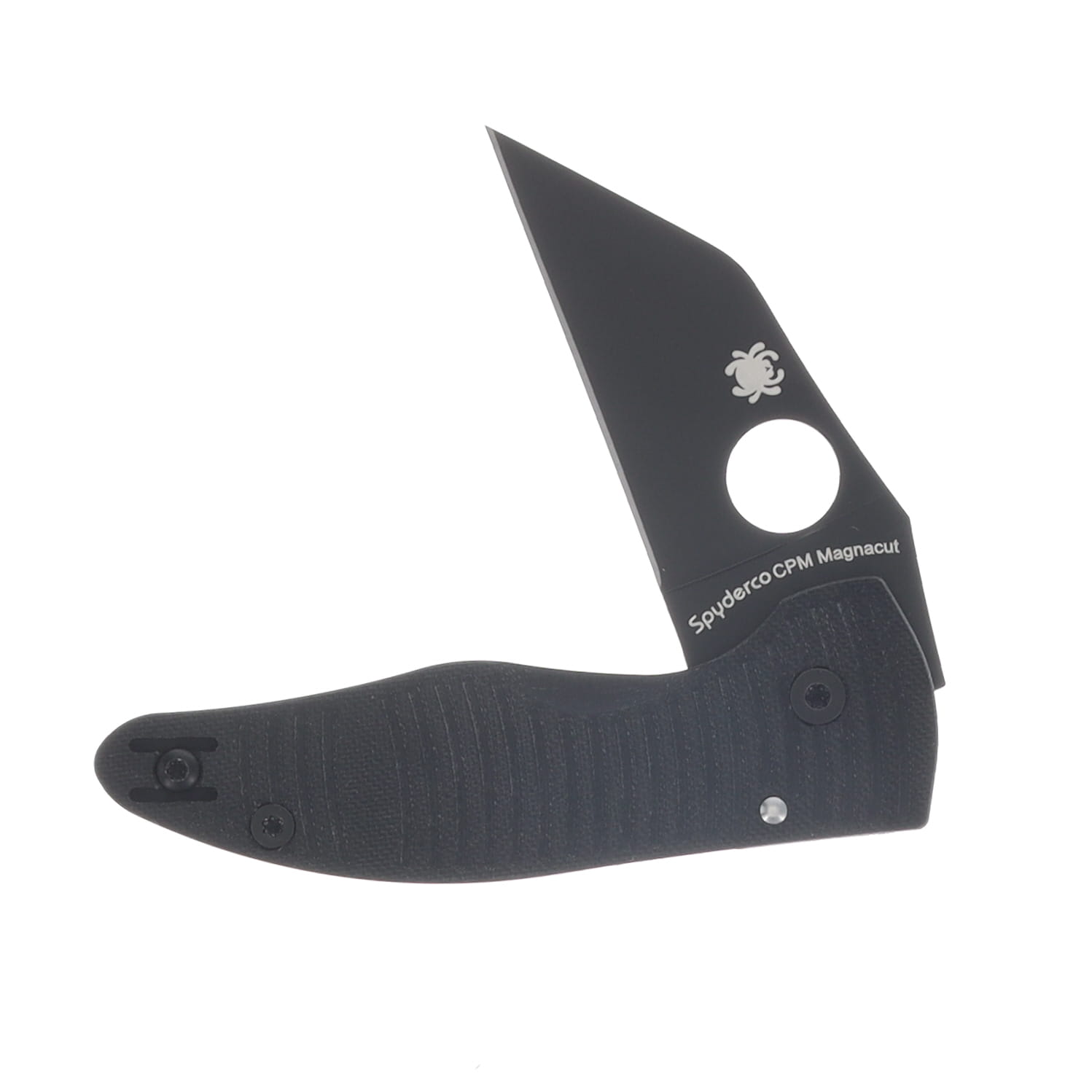 Spyderco MicroJimbo Salt Folding Knife 2.45in Plain Black Wharncliffe SPC264GMCBKP View 3