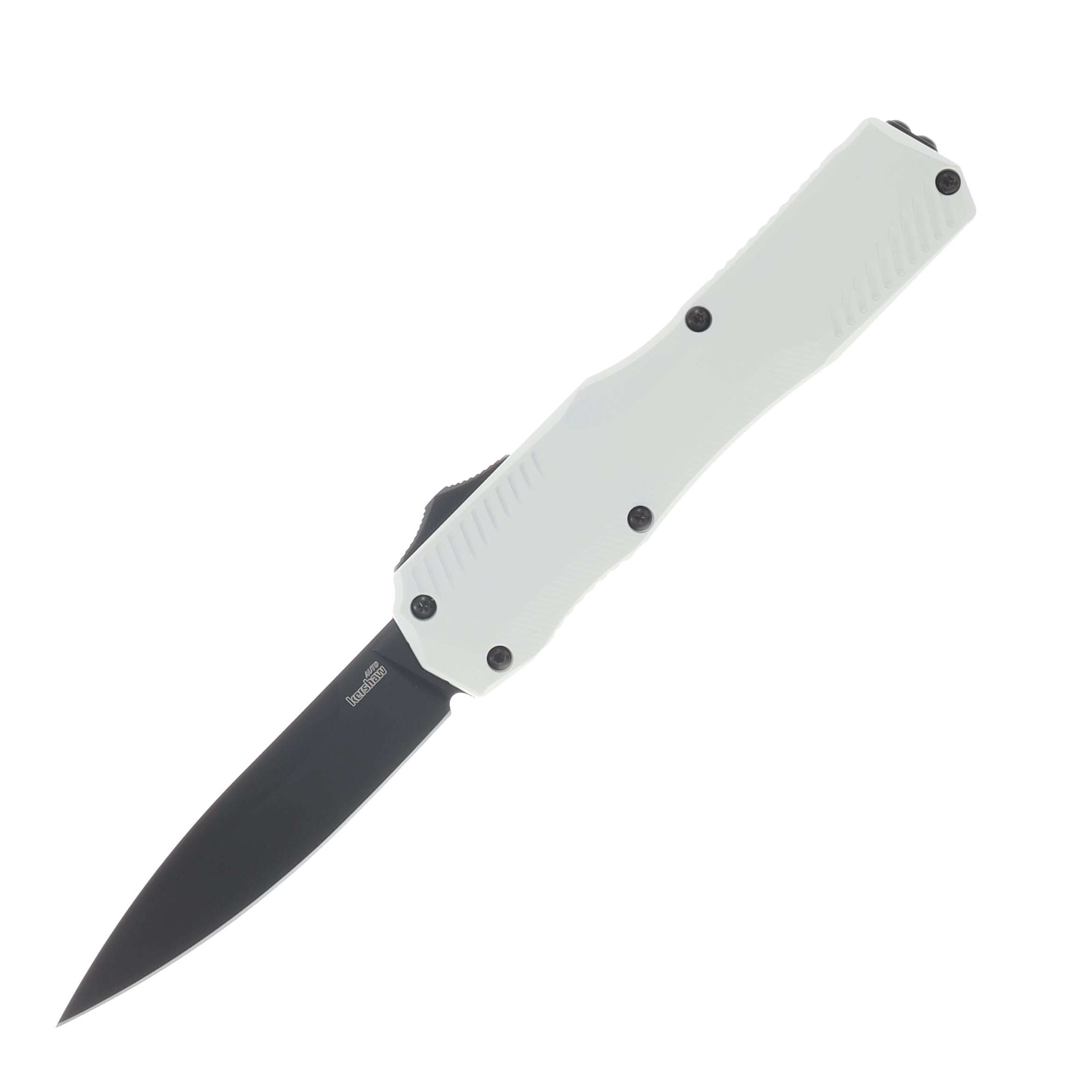 Kershaw Auto Livewire Out The Front Trooper White Handle Black Blade AUKS9000WBLK View 1