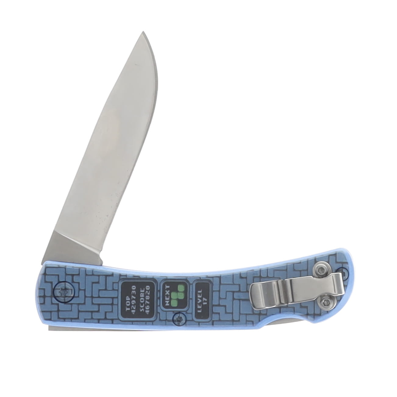 Bear & Son SMKW Exclusive Small Locking Farmhand Folding Knife Tetris UV Printed U137LBLTRS View 4