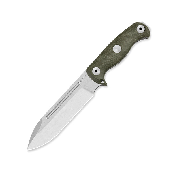 Kizer Drop Bear 7 Fixed Blade AEB-L Micarta 1103A1 View 1