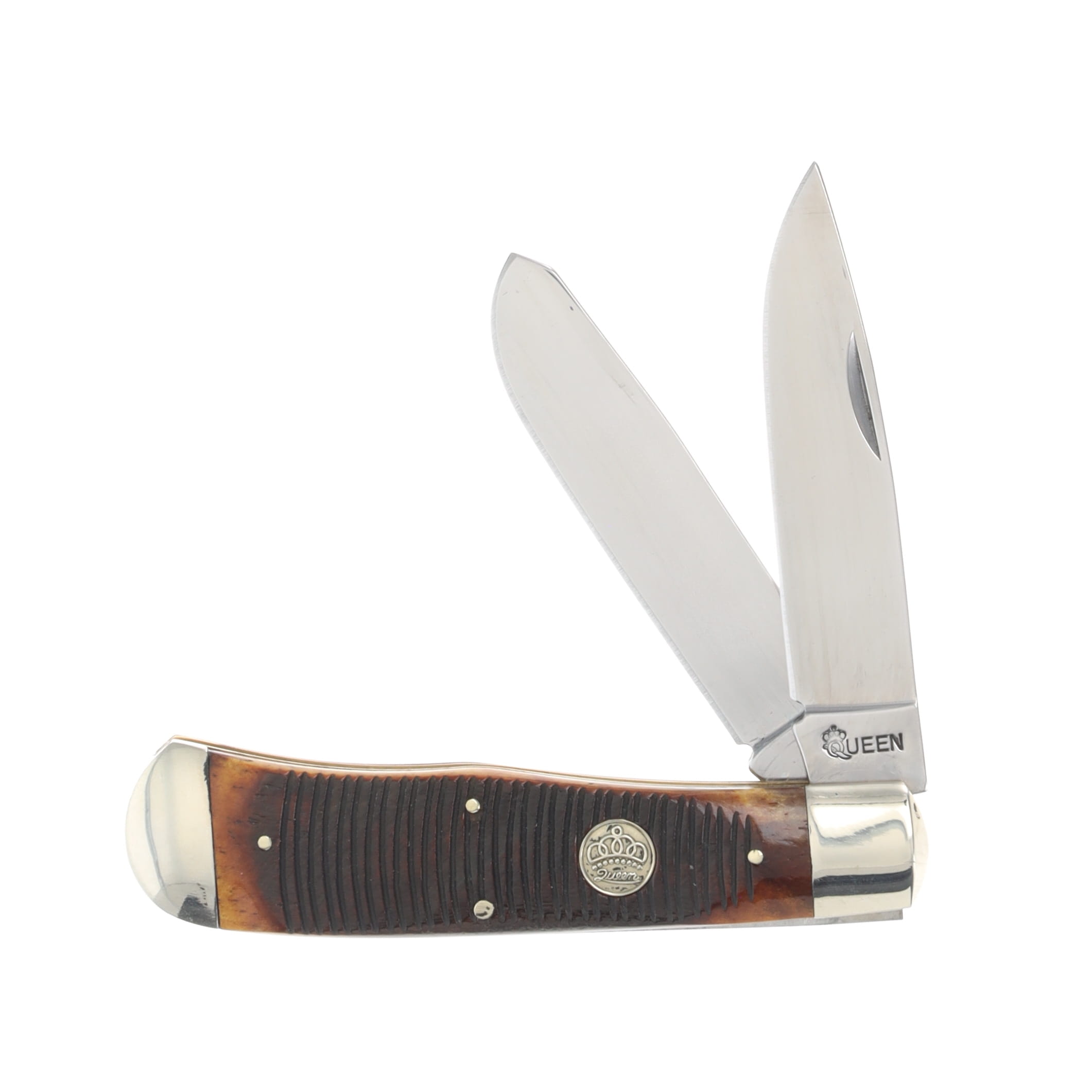 Queen Red Bone Big Boy Trapper Folding Knife QN7555 View 1