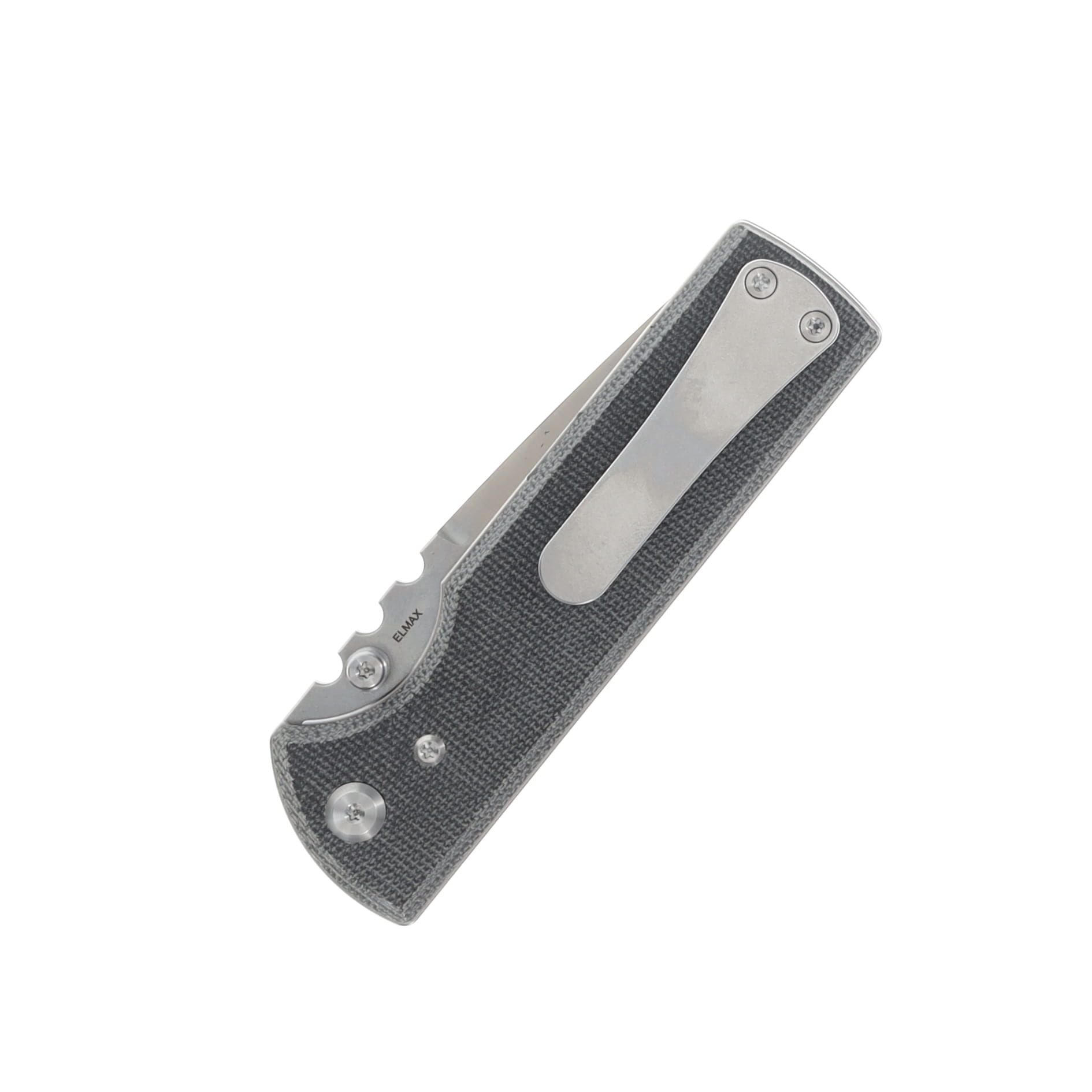 Chaves NTAK Folding Knife Blk Canvas Micarta Handle SW Drop Point Blade CHAV14328 View 4