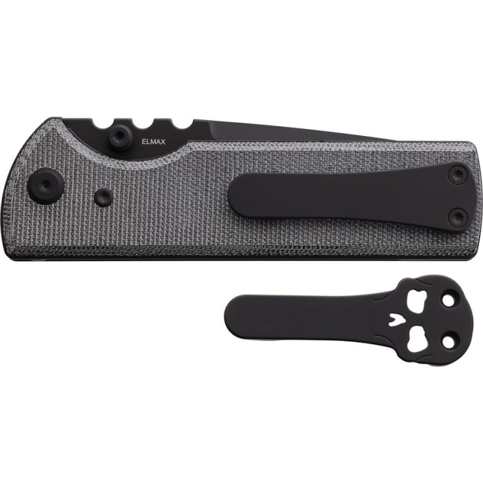 Chaves NTAK Folding Knife Black Canvas Micarta Handle Black PVD Drop Point Blade CHAV14330 View 7