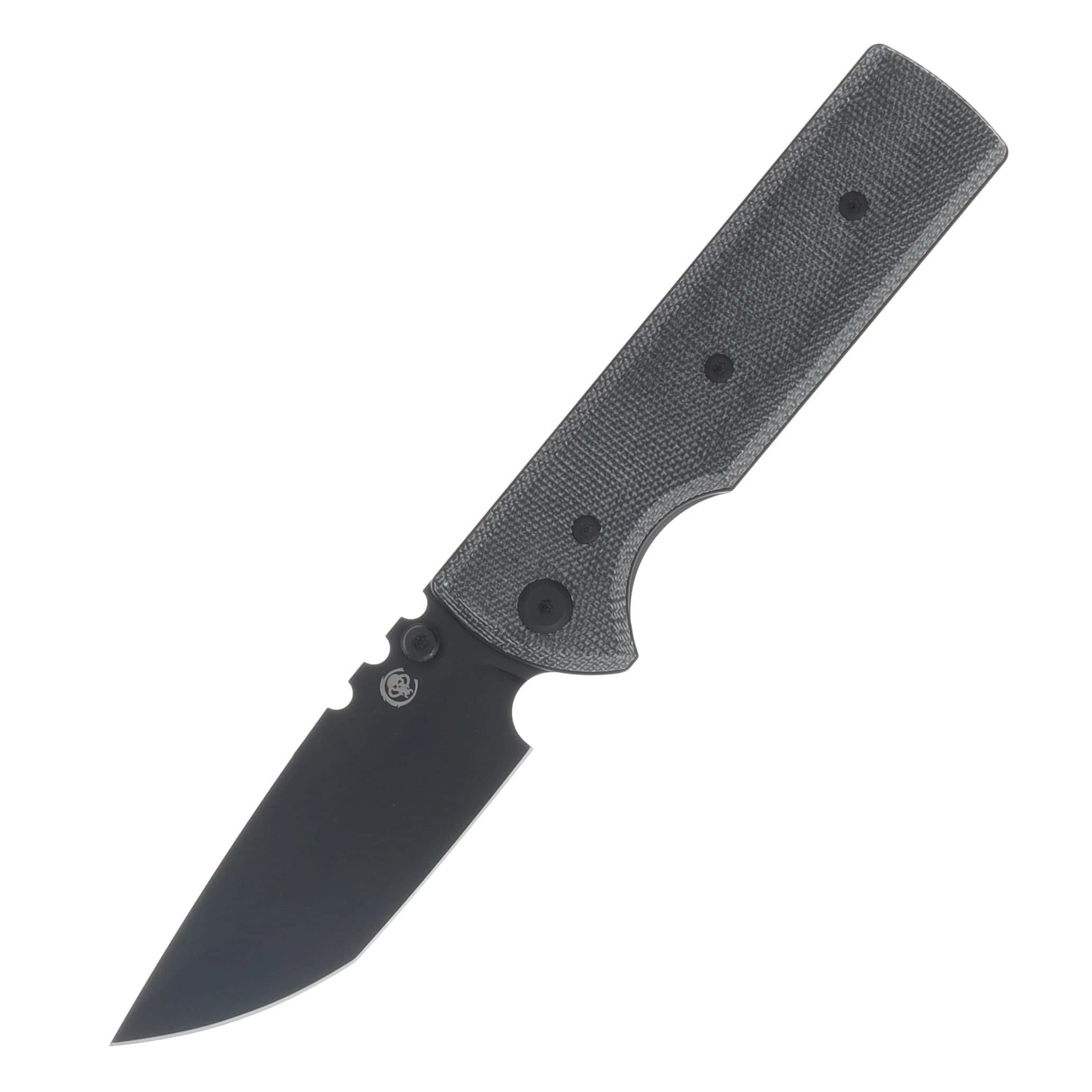 Chaves NTAK Folding Knife Black Canvas Micarta Handle Black PVD Tanto Blade CHAV14331 View 1