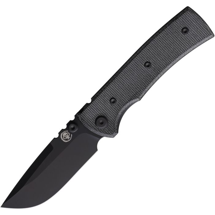 Chaves Street Redencion Folding Knife Black Micarta Handle Black PVD Drop Point Blade CHAV14236 View 1