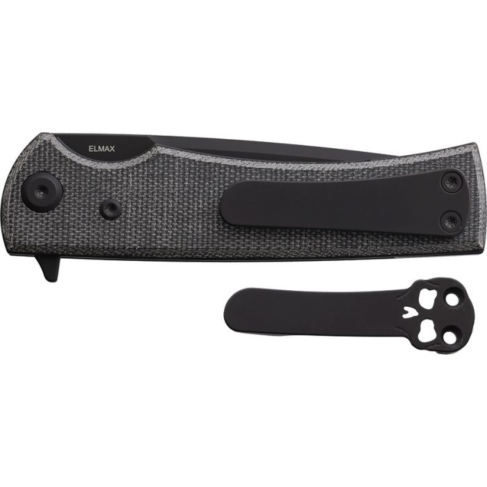 Chaves Liberation Street Folding Knife Blk Canvas Micarta - Blk PVD Tanto Blade CHAV14323 View 7