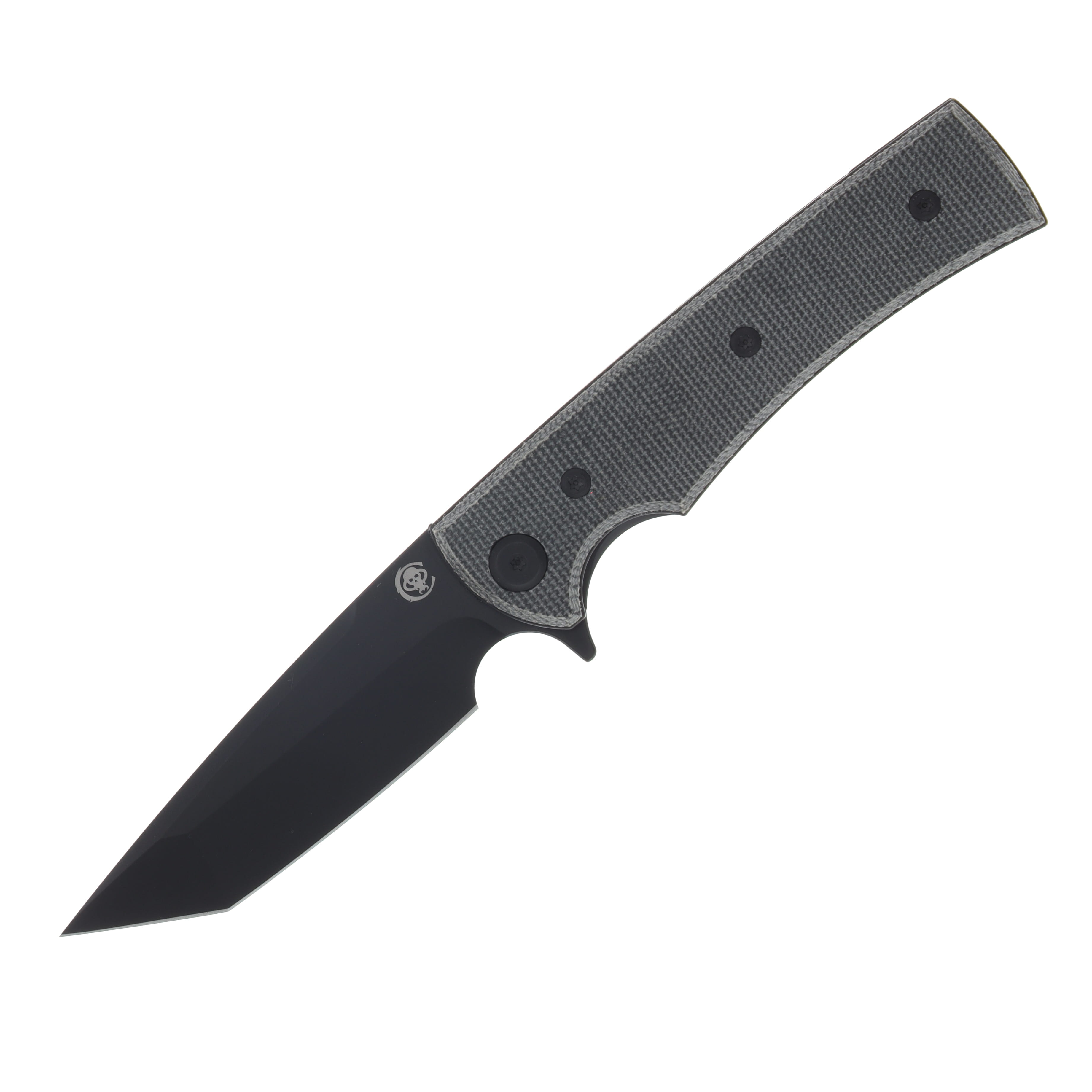 Chaves Liberation Street Folding Knife Blk Canvas Micarta - Blk PVD Tanto Blade CHAV14323 View 1