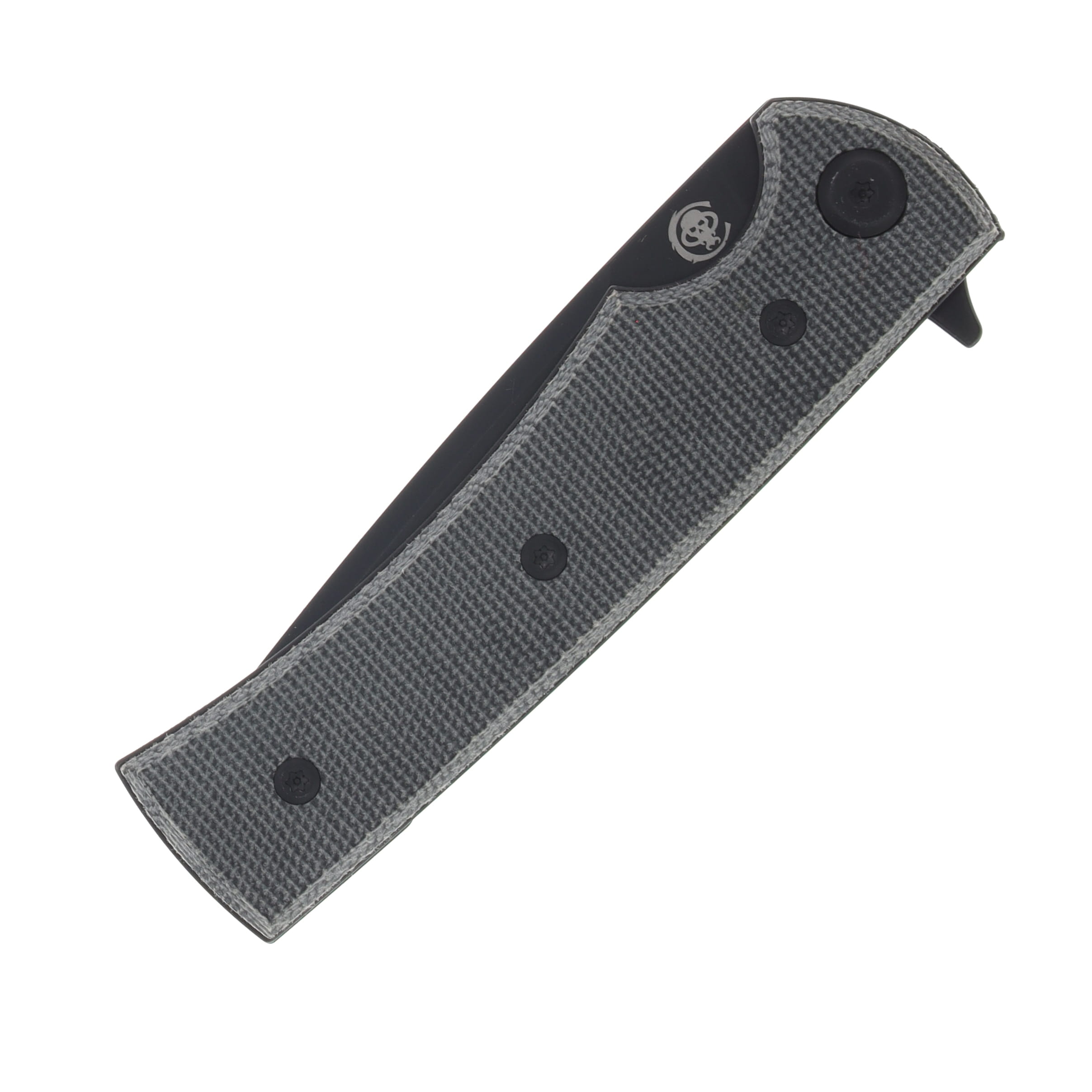 Chaves Liberation Street Folding Knife Blk Canvas Micarta - Blk PVD Tanto Blade CHAV14323 View 4