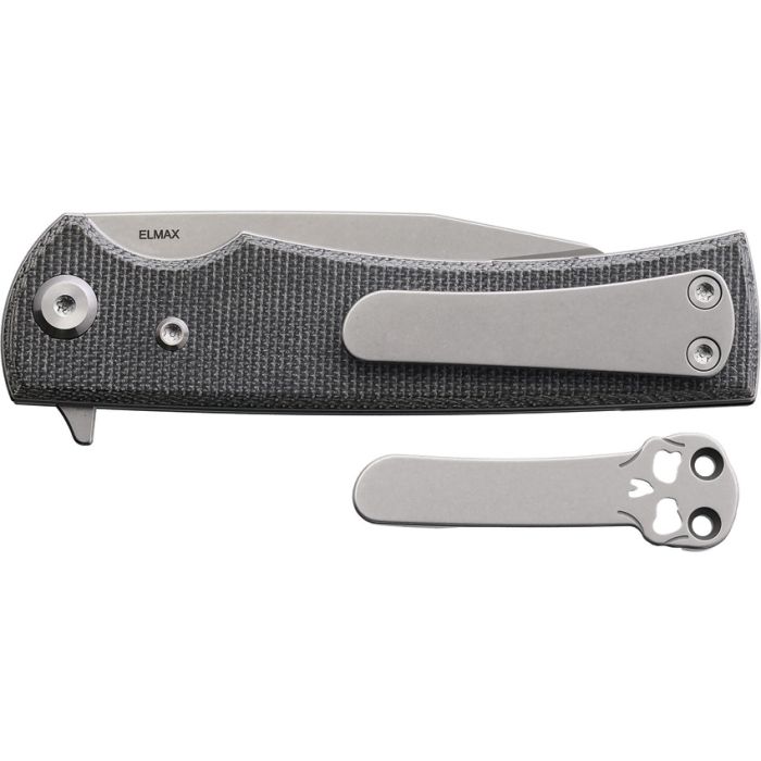 Chaves Sangre Street Folding Knife Blk Canvas Micarta Handle SW Wharncliffe Blade CHAV14324 View 7