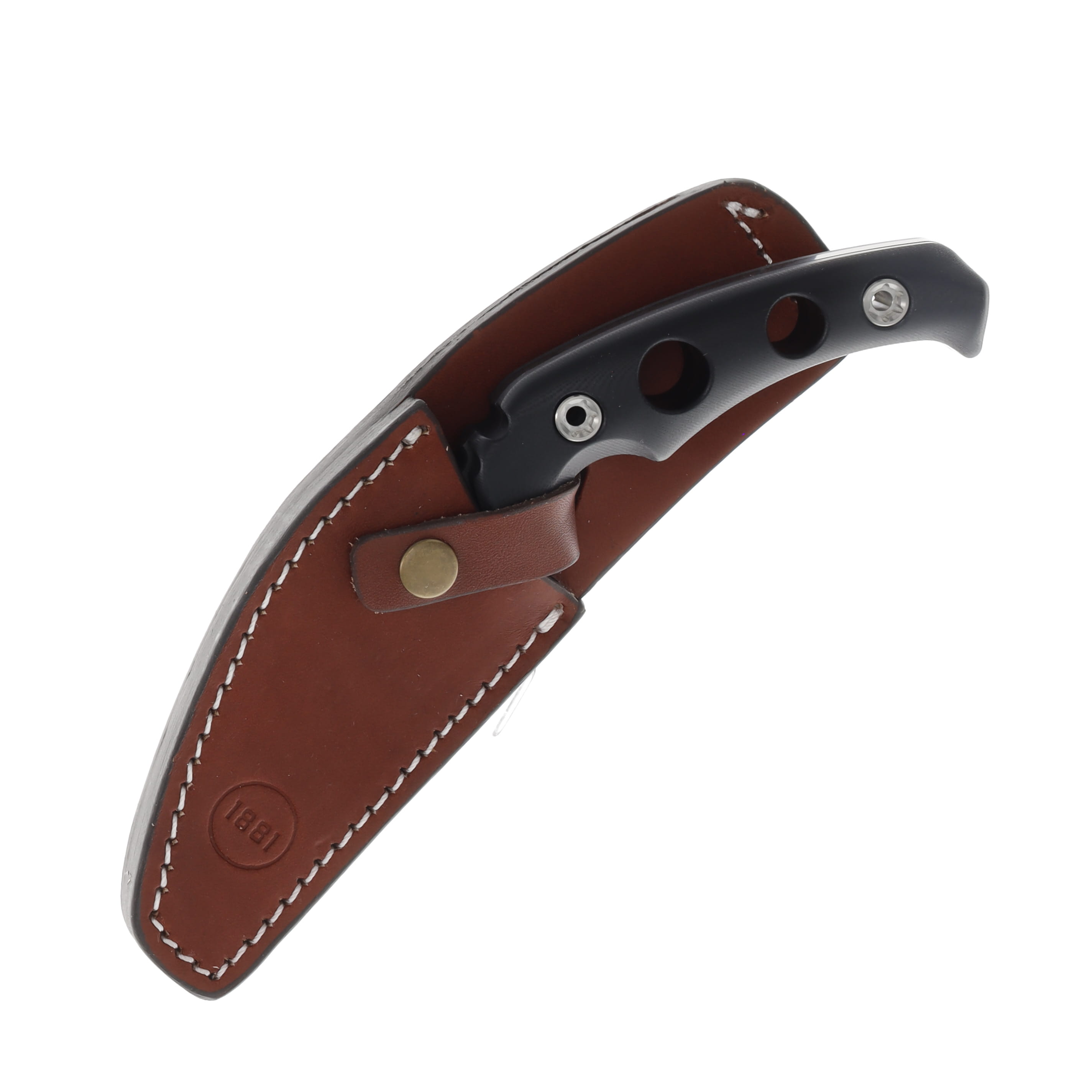Main Street Knives FUK Fixed Knife 3.75in Plain Black Hawkbill MMS033 View 4