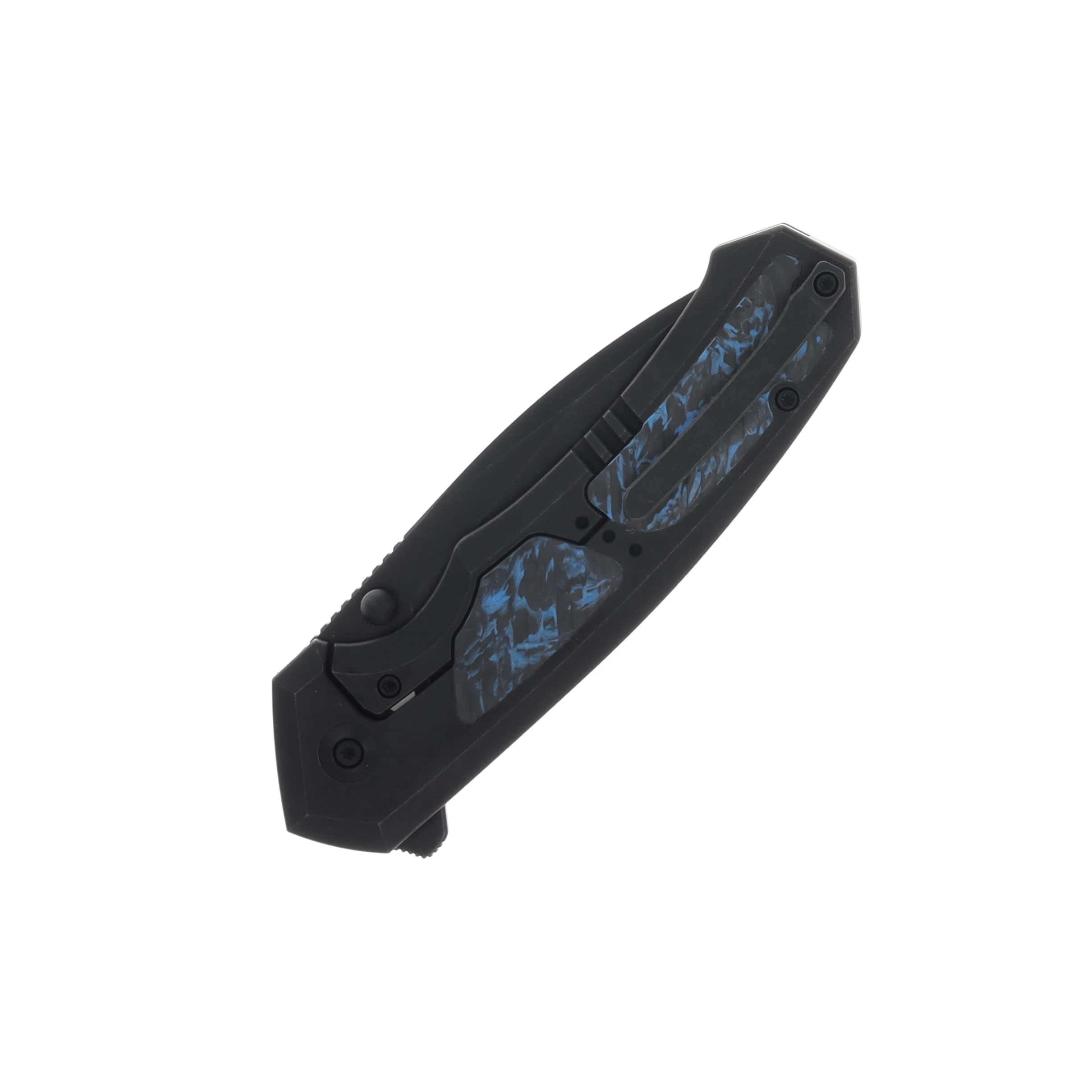 WE Knife Co Corwyn Blue – Black 3.7in Plain Black Stonewash Drop Point WE24088-1 View 4