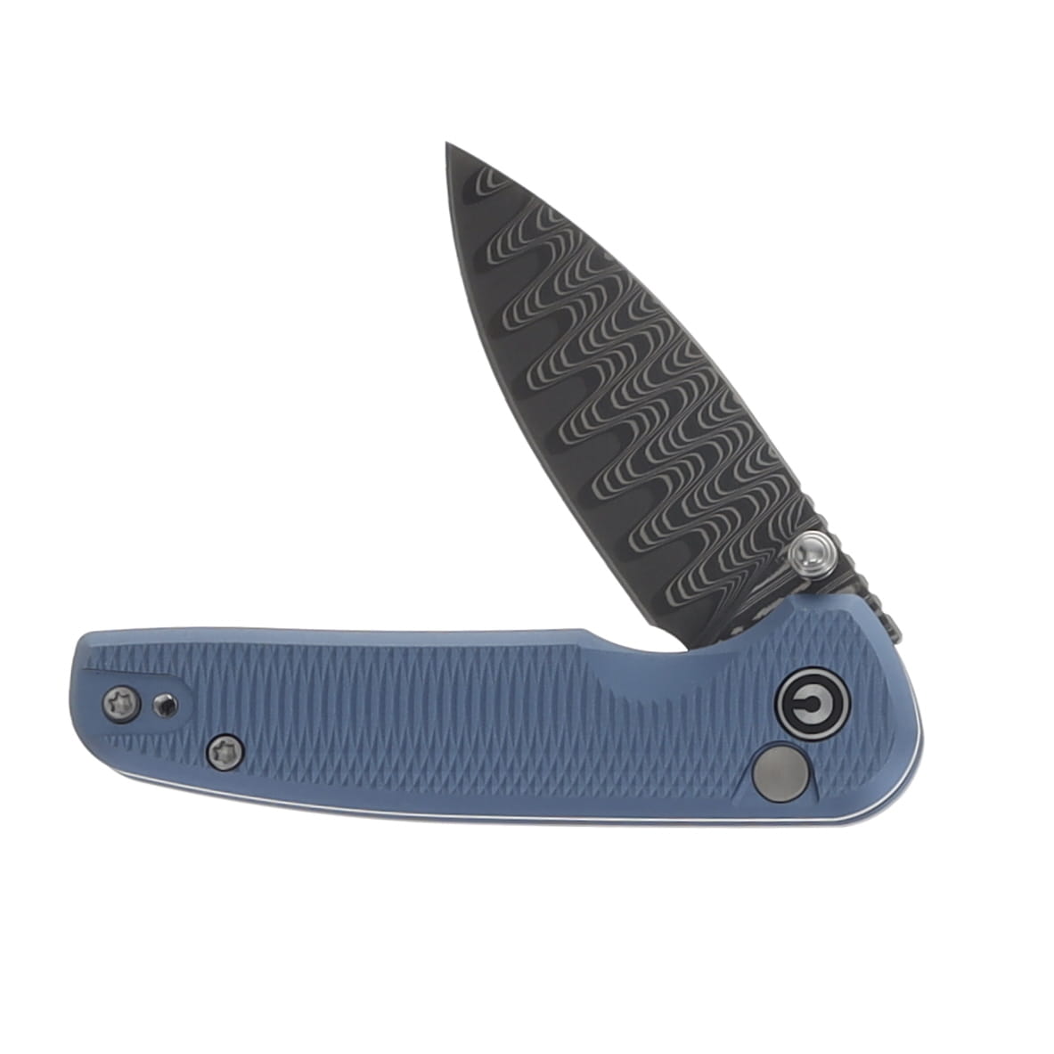 CIVIVI Mini Shakan Folding Knife Blue Ripple 2.48in Plain Drop Point C20052F-DS1 View 3