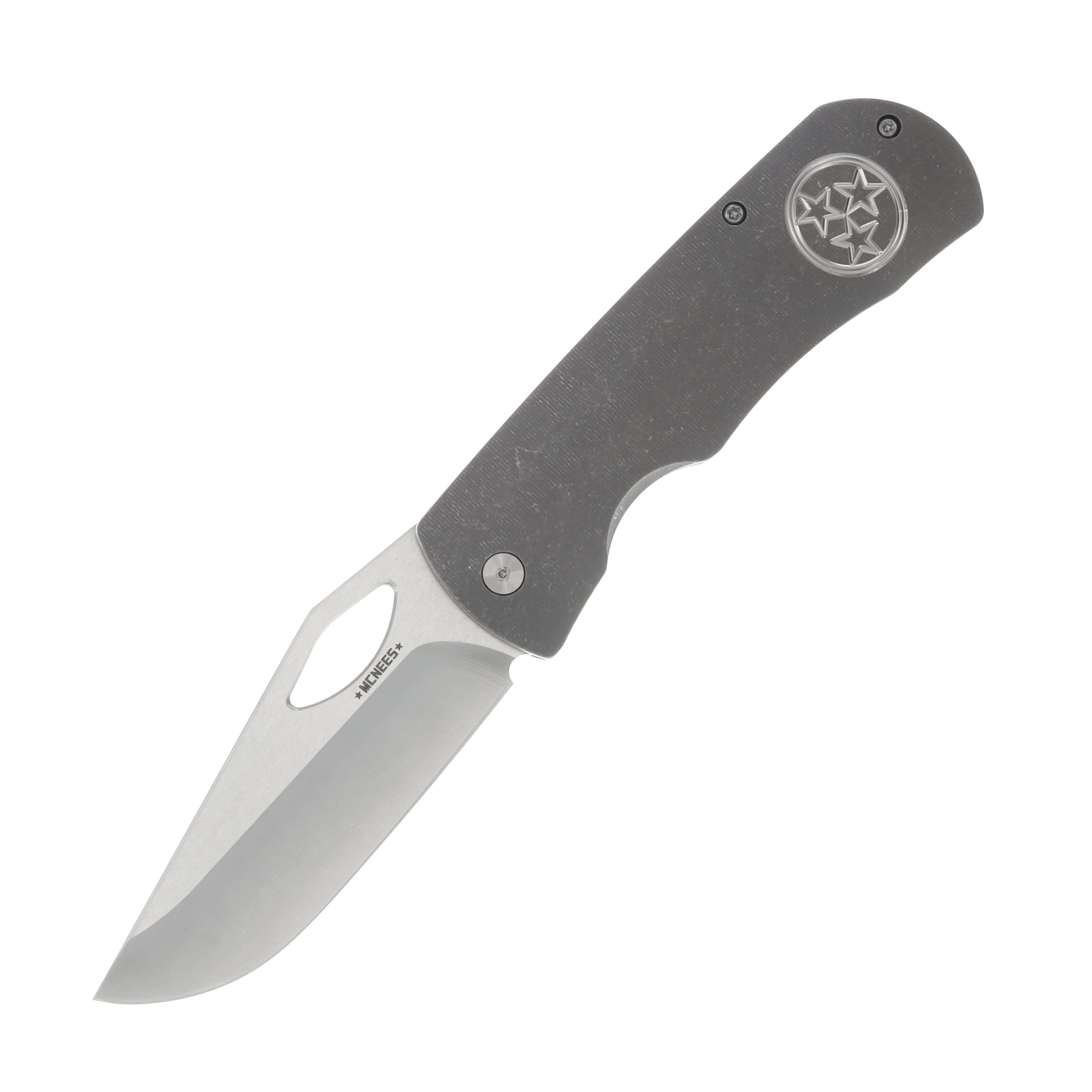 McNees SMKW Exclusive Dixon- Engraved - Tri Star - Atomic Stonewash Titanium MCDIXTRISTARATSW View 1
