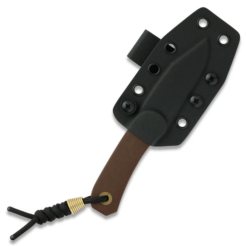 Knafs Lander 4 Fixed Blade Knife Satin S35VN Clip Point/Brown Paper Micarta KNAFS-00584 View 3
