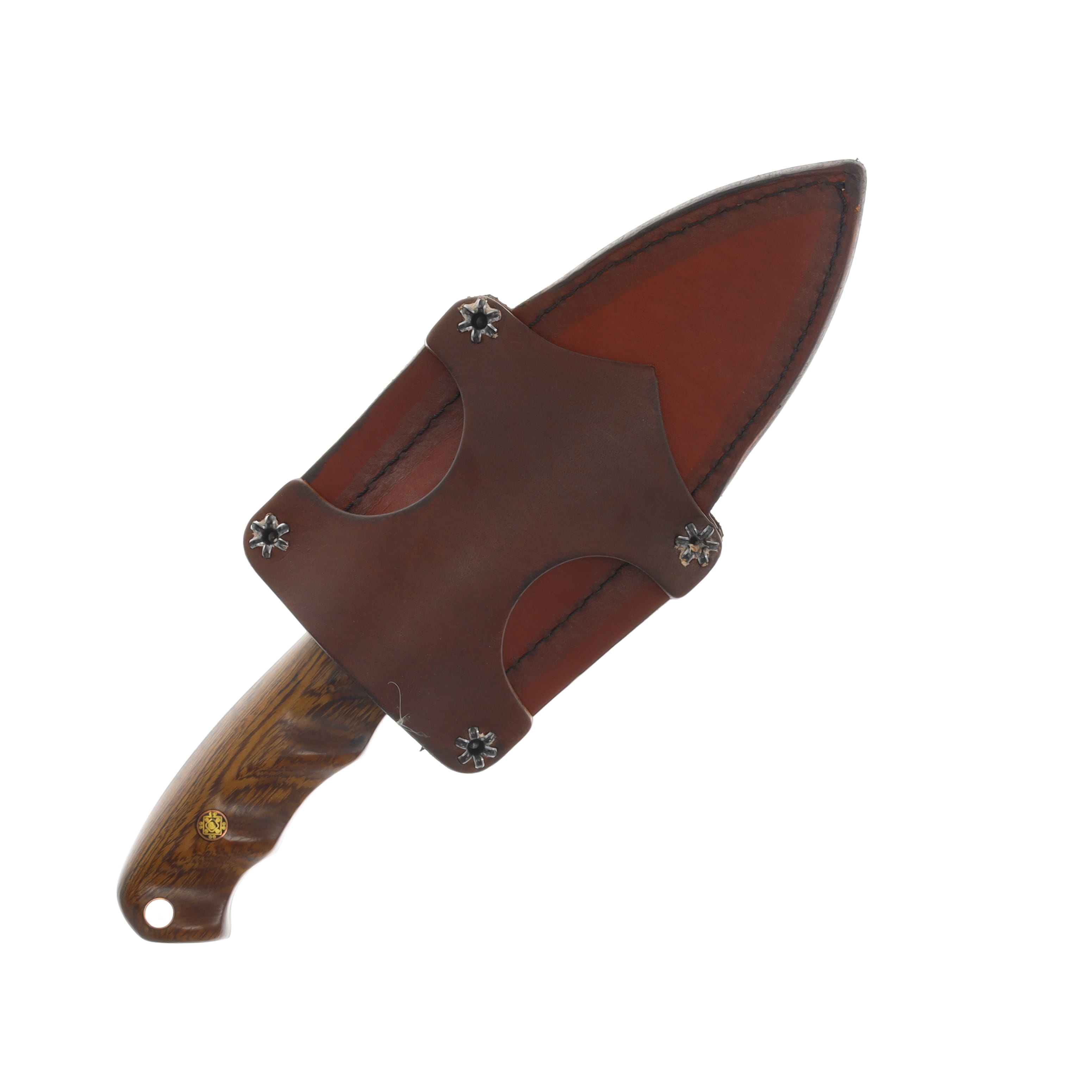Half Face Blades SMKW Exclusive Disaster Jr Fixed Knife Ironwood Mosaic Pins Hollow D11 D11 View 4