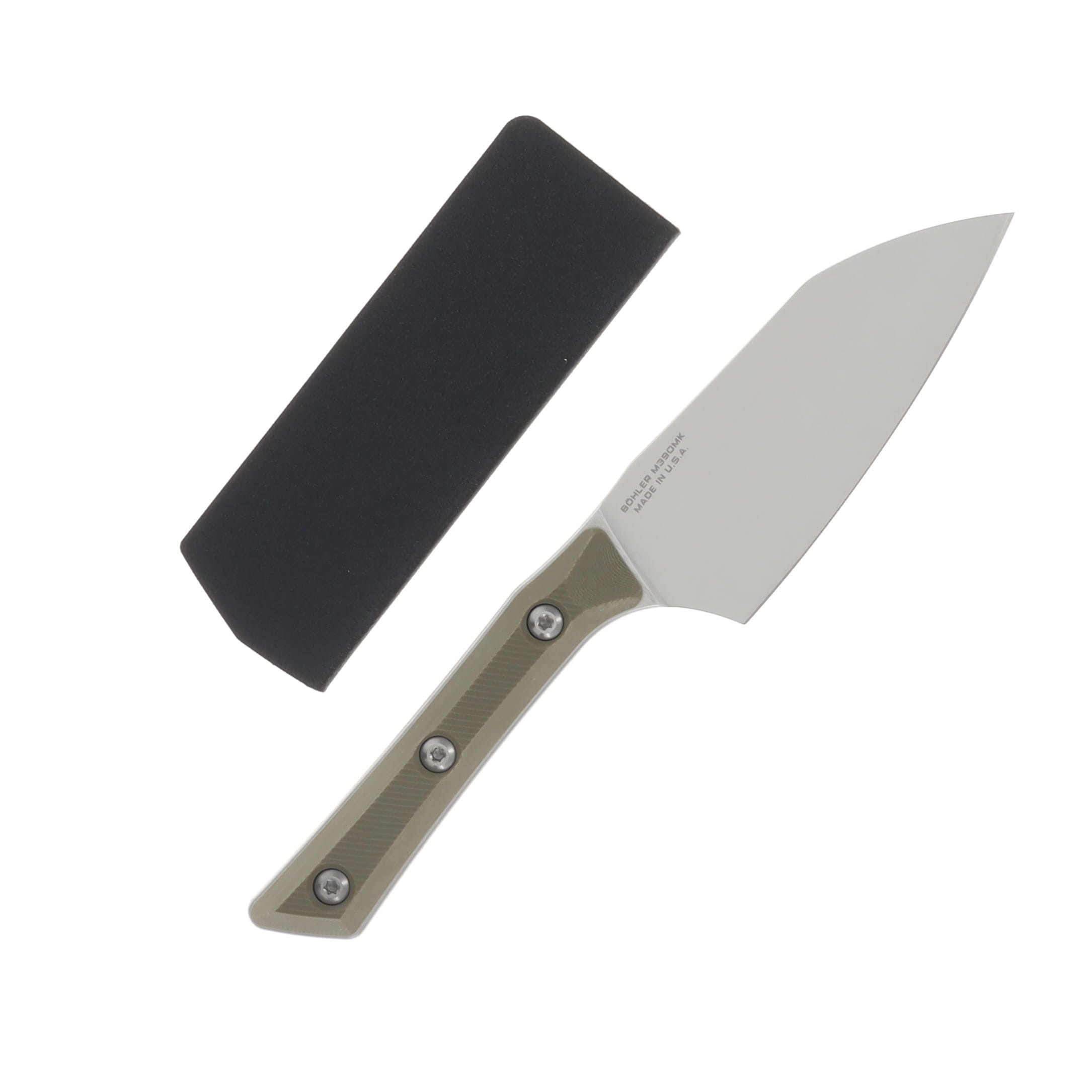 Microtech Santoku Knife OD Green 4.2in Plain Stonewash Santoku MT330010OD View 2