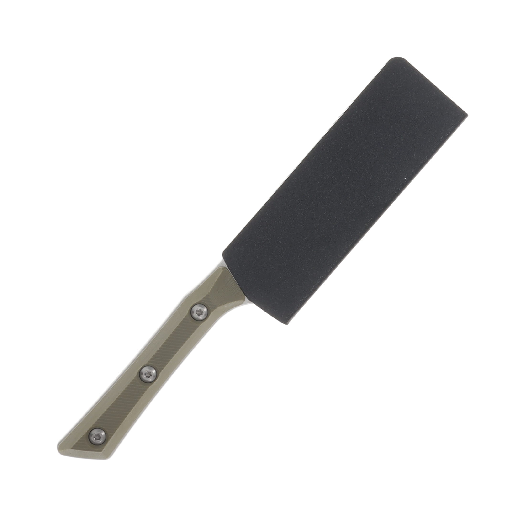 Microtech Santoku Knife OD Green 4.2in Plain Stonewash Santoku MT330010OD View 4