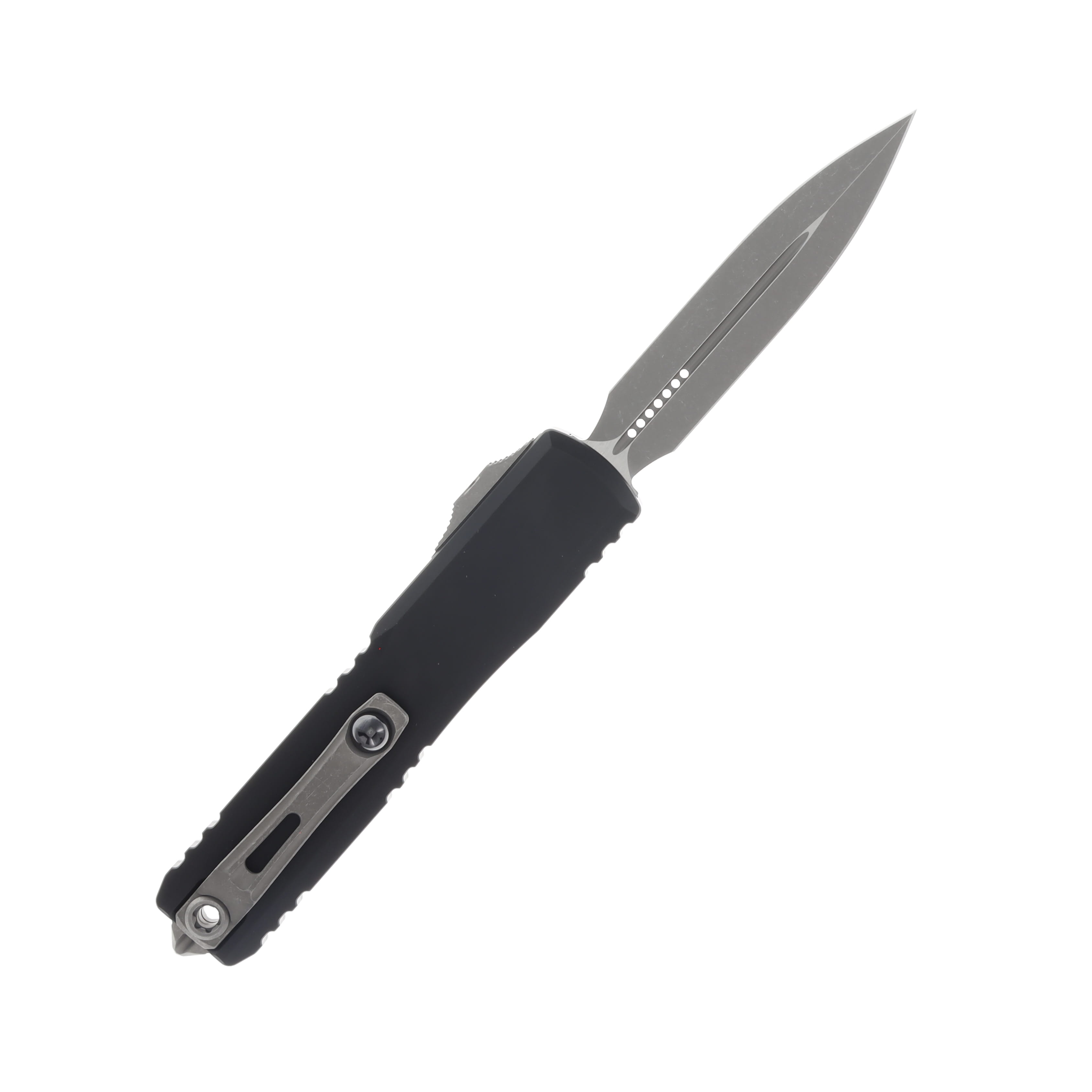 Microtech Ultratech Gen IV D/E OTF Automatic Knife Black Apoc Dagger AUMT1122410AP View 2