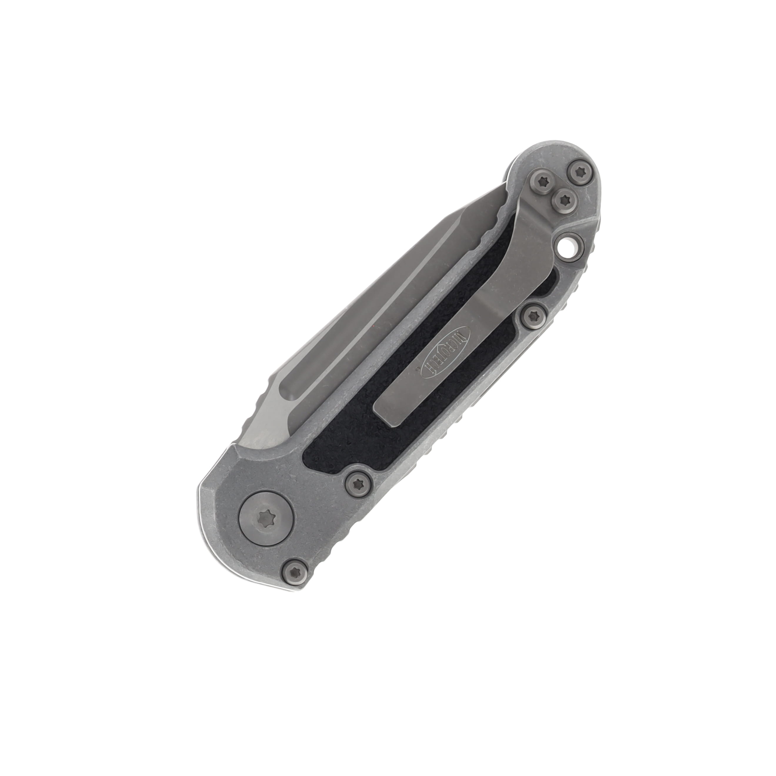 Microtech LUDT Gen III Auto Knife Weathered Metal - Apocalyptic Tanto AUMT113610APWME View 3