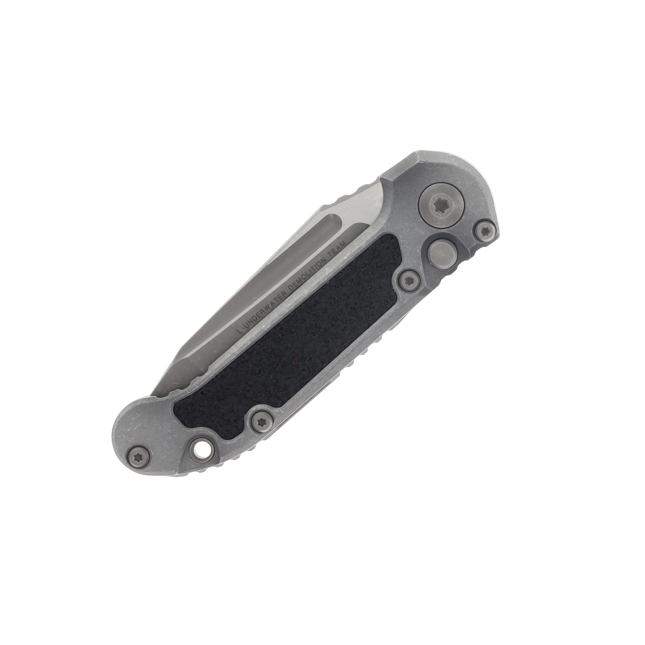Microtech LUDT Gen III Auto Knife Weathered Metal - Apocalyptic Tanto AUMT113610APWME View 4