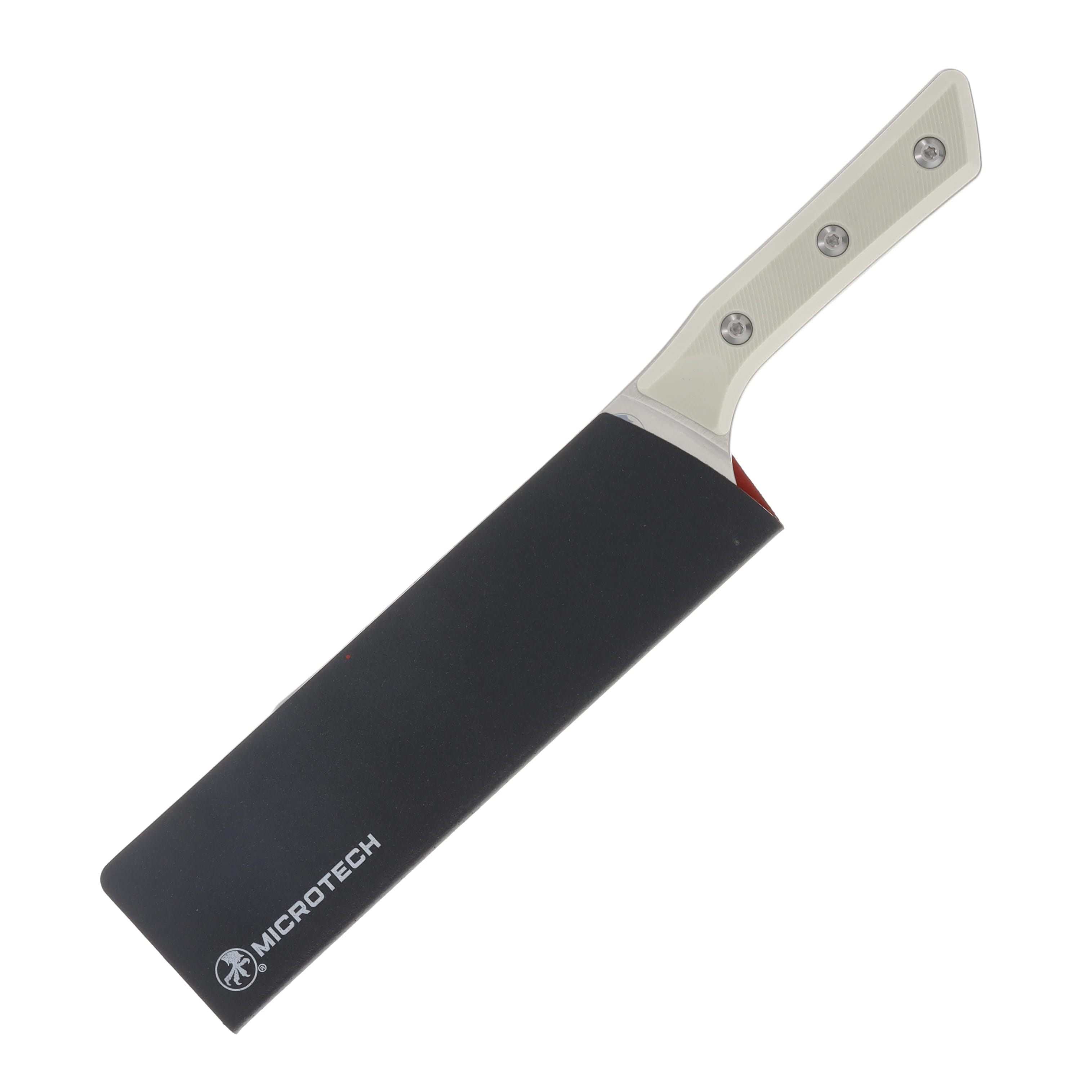Microtech Chef Knife Ivory 8in Plain Stonewash Chef MT300010IV View 3