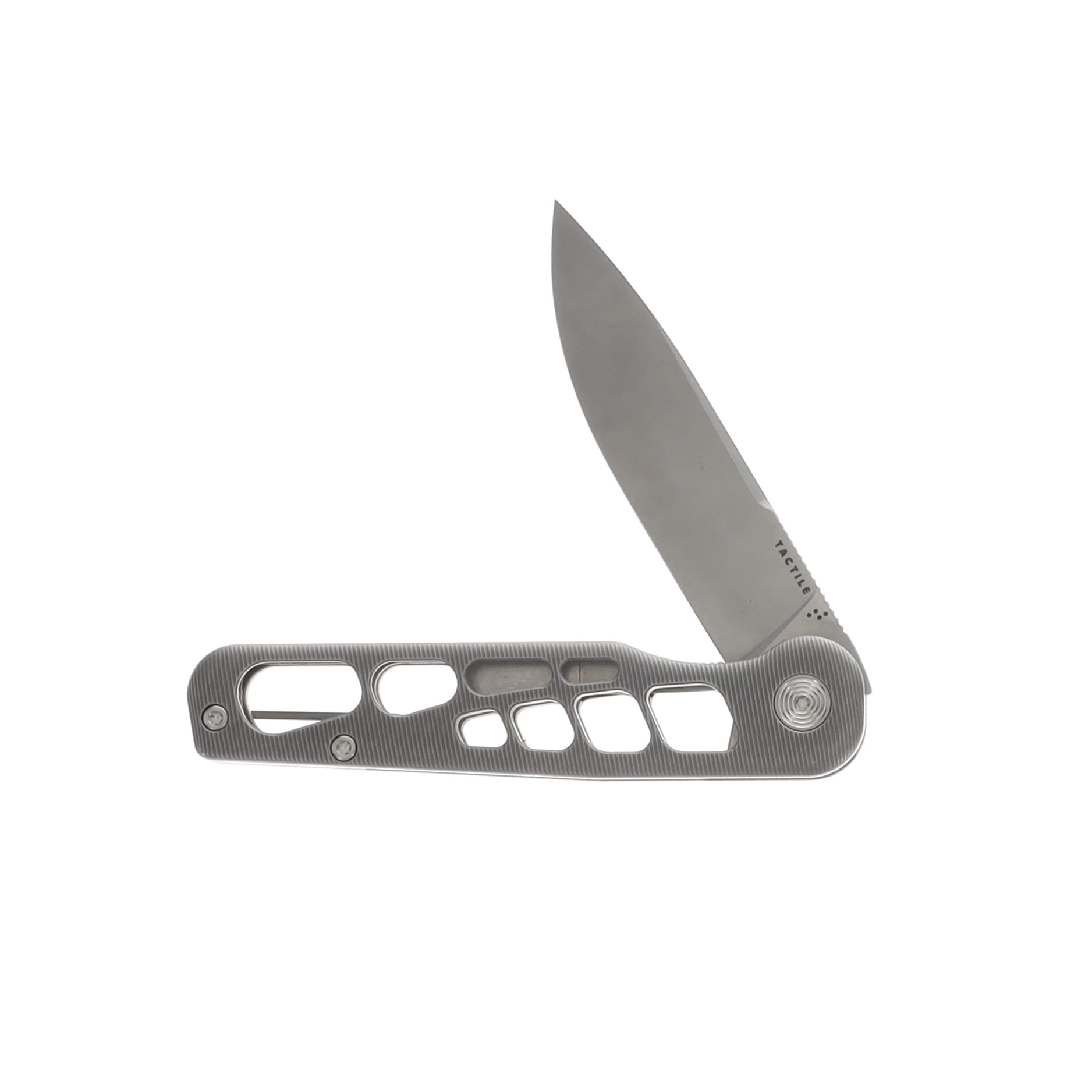 Tactile Skeletonized Rockwall Flipper Folding Knife Stonewash Magnacut/Titanium 20-GSW-MC01-TT01 View 3