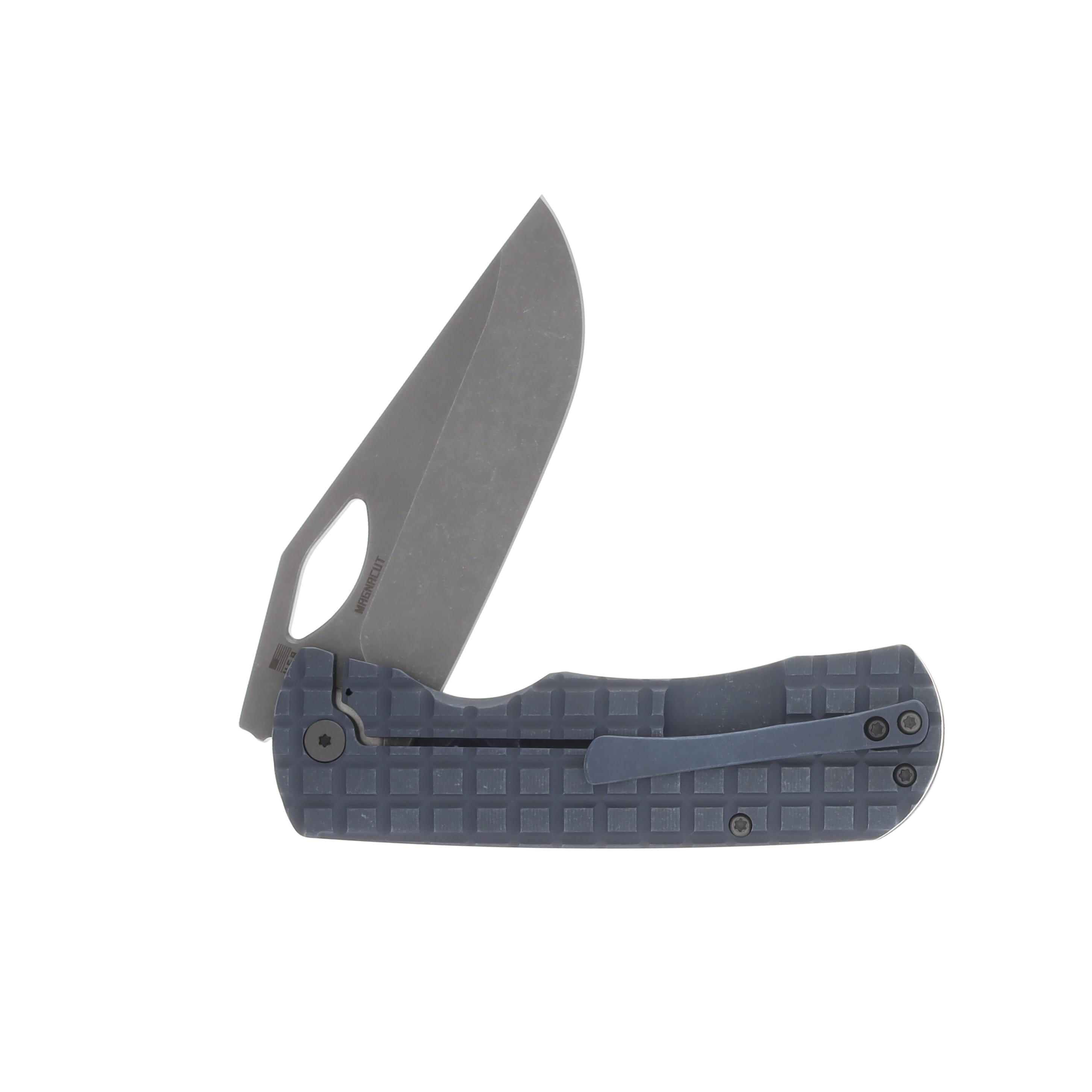 McNees Dixon Folding Knife Magnacut/Engraved Atomic Blue MCDIXATBL View 4