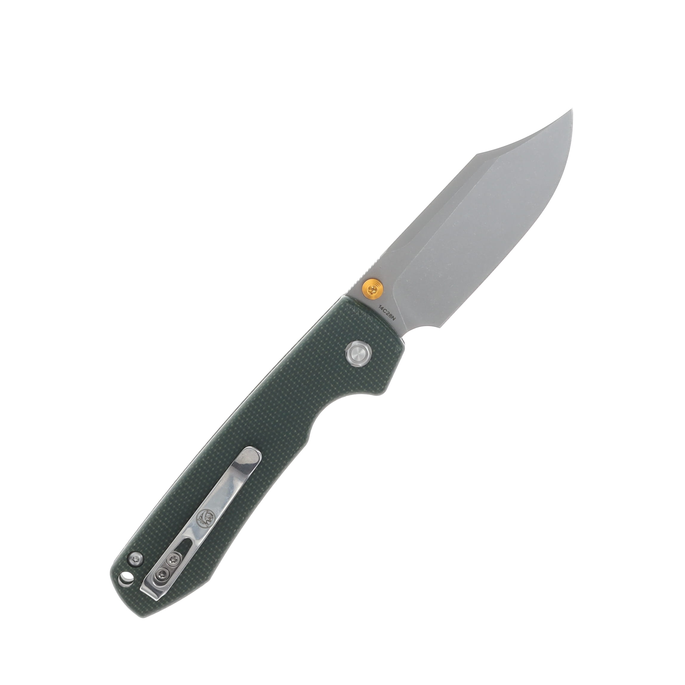 Vosteed Raccoon Top Linerlock Green Stainless Steel Bowie Blade A2911 View 2