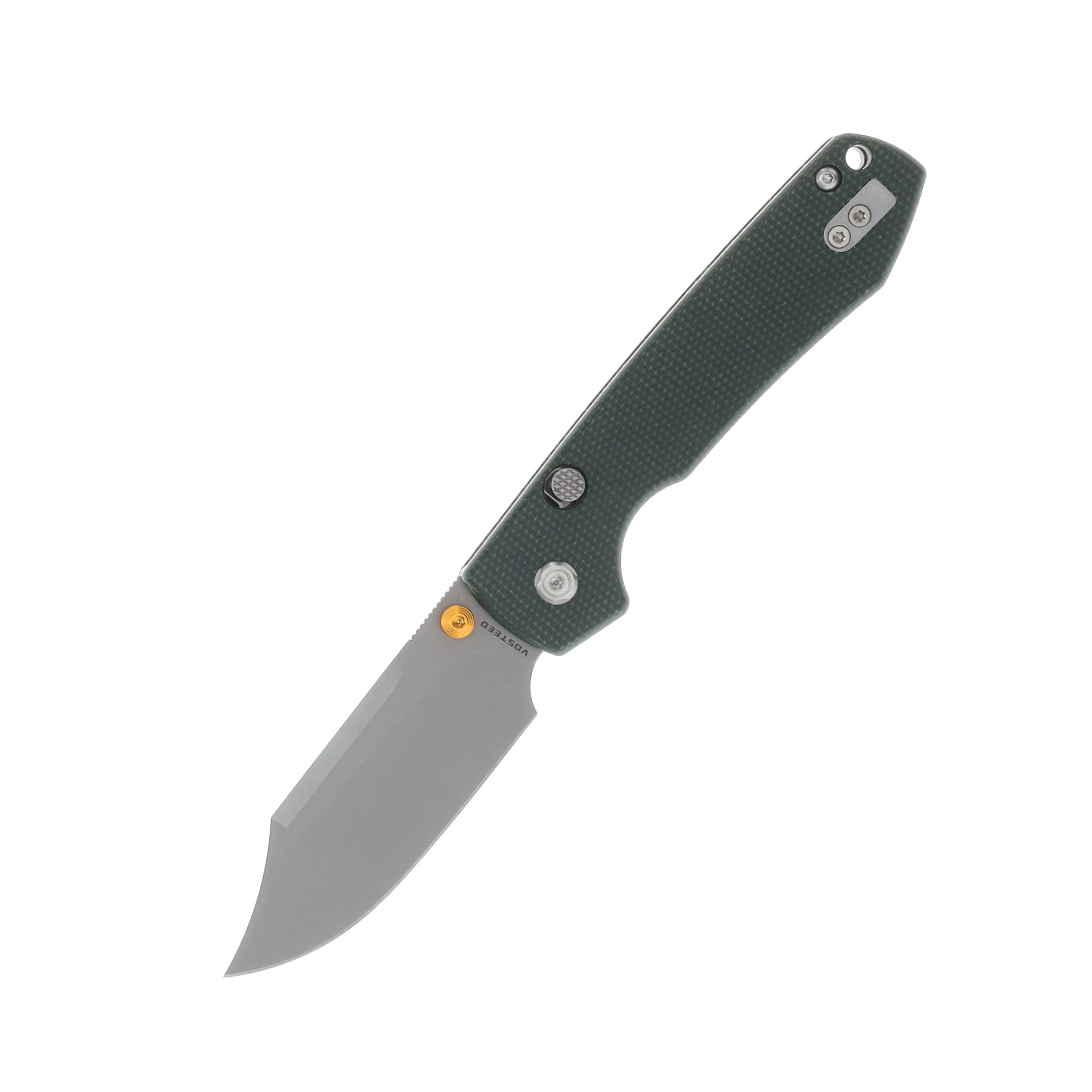 Vosteed Raccoon Top Linerlock Green Stainless Steel Bowie Blade A2911 View 1