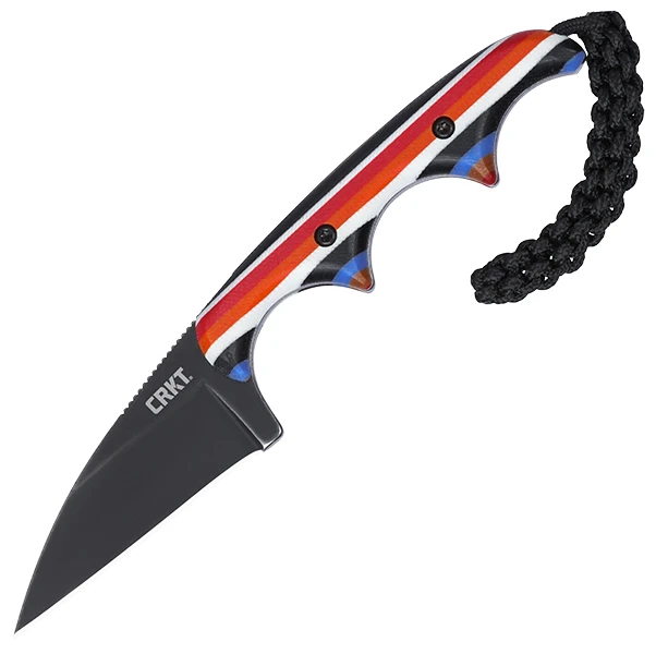 CRKT Minimalist Wharncliffe Fixed Multi Colored G-10 Handle Black D2 Blade CR2385G View 3