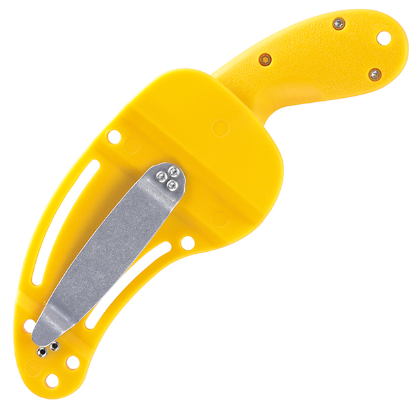CRKT Bear Claw Fixed Knife Yellow GRN Handle SW AUS 8 Veff Serrated Blade CR2511Y View 4