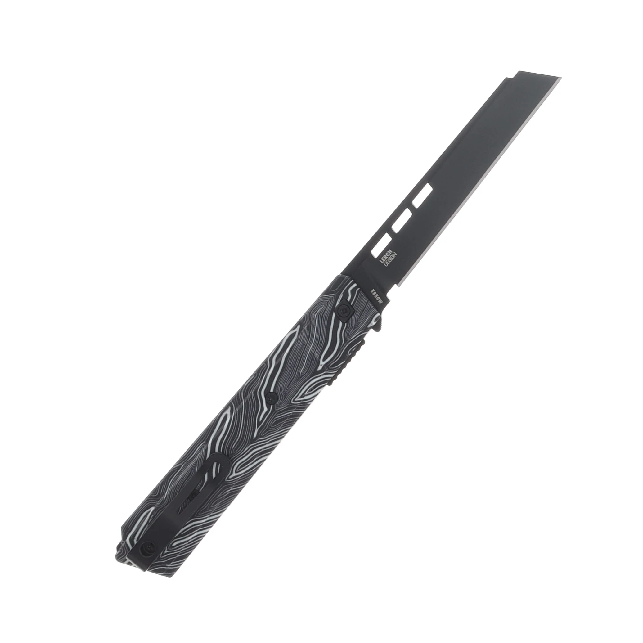 CRKT Zephyr Folding Knife Liner Lock Blk & White G-10 Handle Blk 14C28N Blade CR3850W View 2