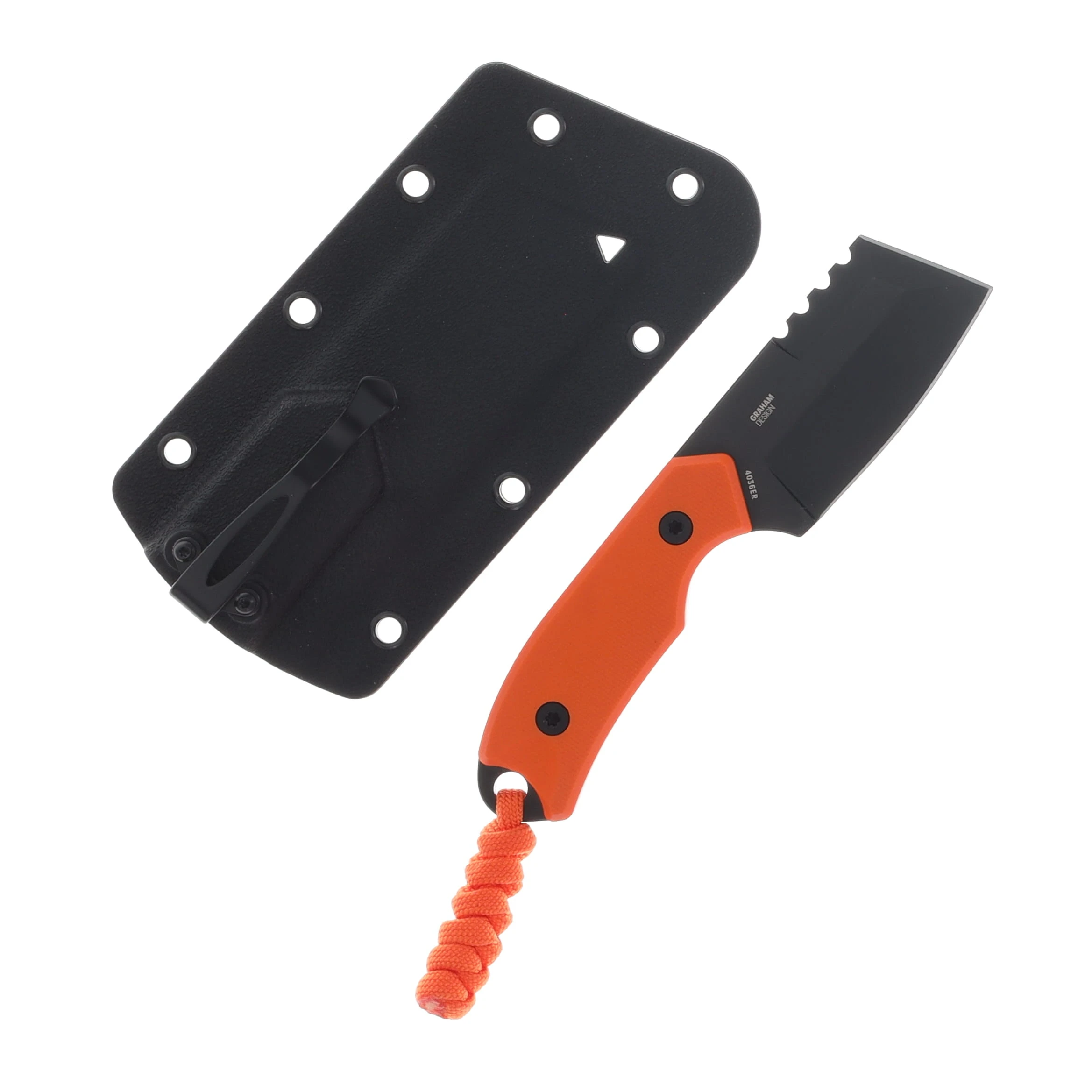 CRKT Razel Compact Fixed Knife Orange G-10 Handle Black D2 Blade CR4036ER View 2