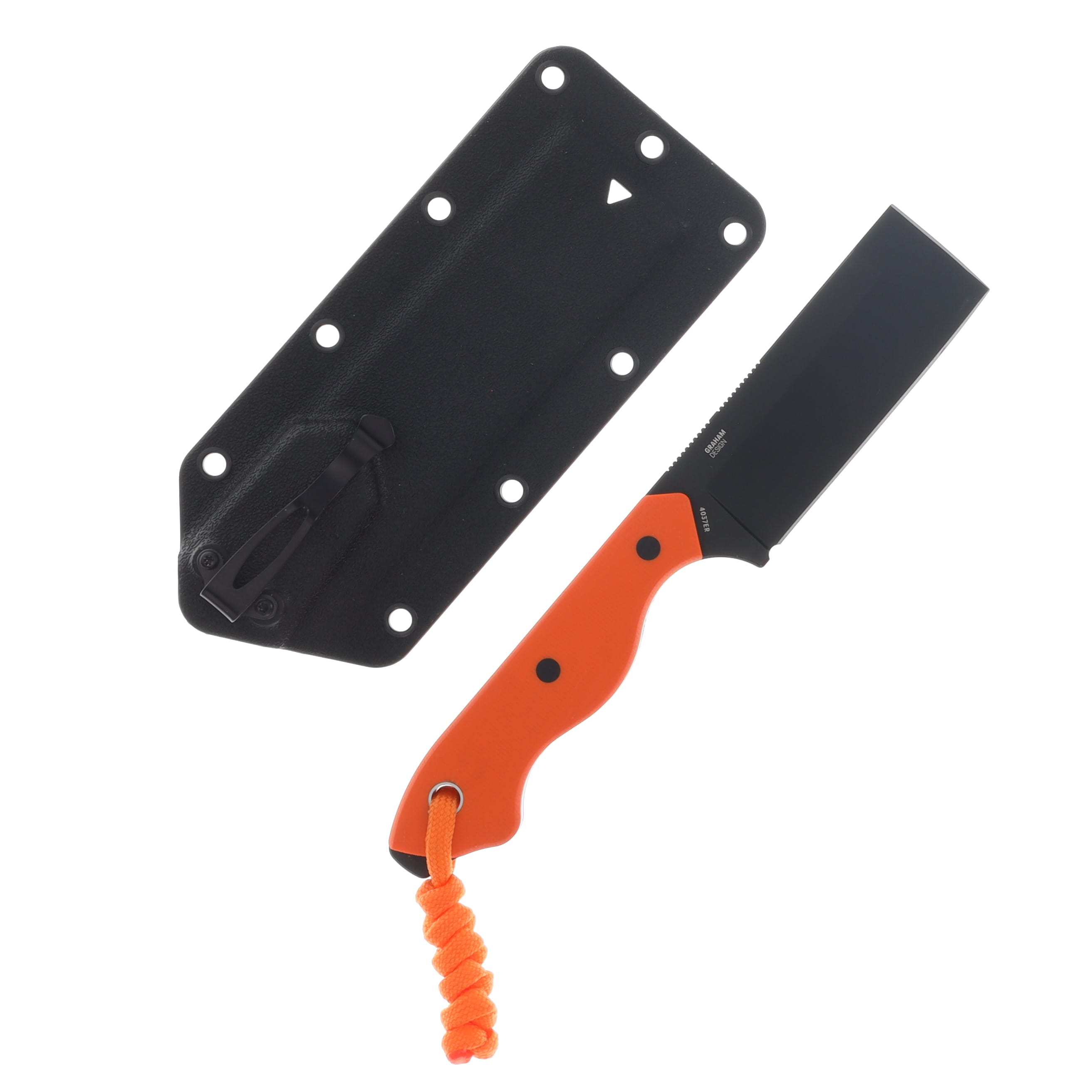 Columbia River Razel Fixed Knife Orange G-10 Handle Black D2 Blade