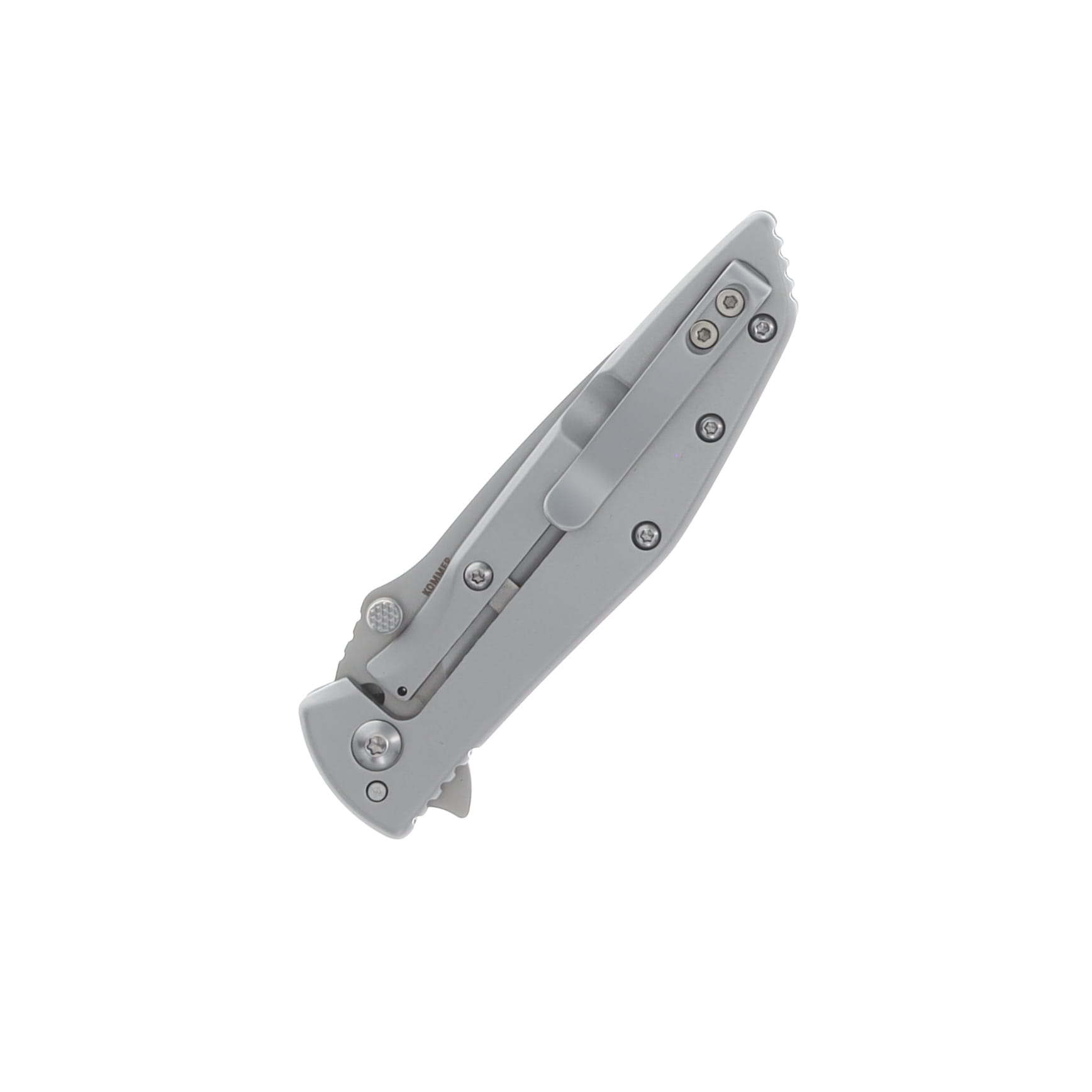CRKT Slag Assisted Folding Knife Silver SS Handle Bead Blast D2 Blade CR7600 View 4