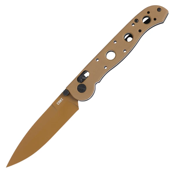 CRKT M16-03XD Crossbar Lock Folding Knife Desert Tan Grivory Handle Tan D2 Blade CRM1603XD View 1