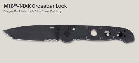 Columbia River M16-14XK Crossbar Lock Folding Knife Blk Grivory Handle Black D2 Blade CRM1614XK View 5